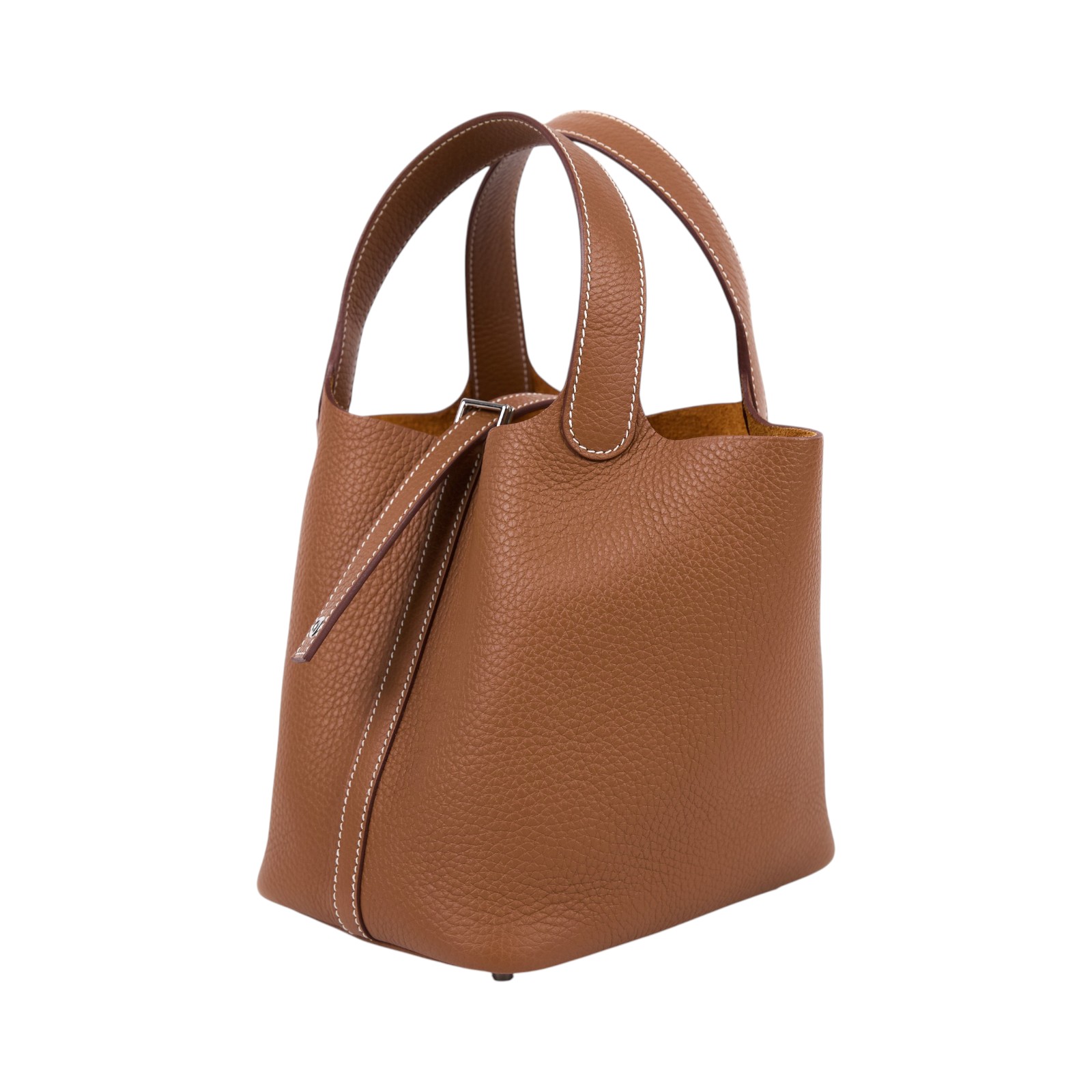 愛馬仕 Hermes Picotin Lock 18 菜籃子包 銀色五金 金棕色 H056289CK37 G AU 002 MM  原廠盒子/鎖組/購買證明影本