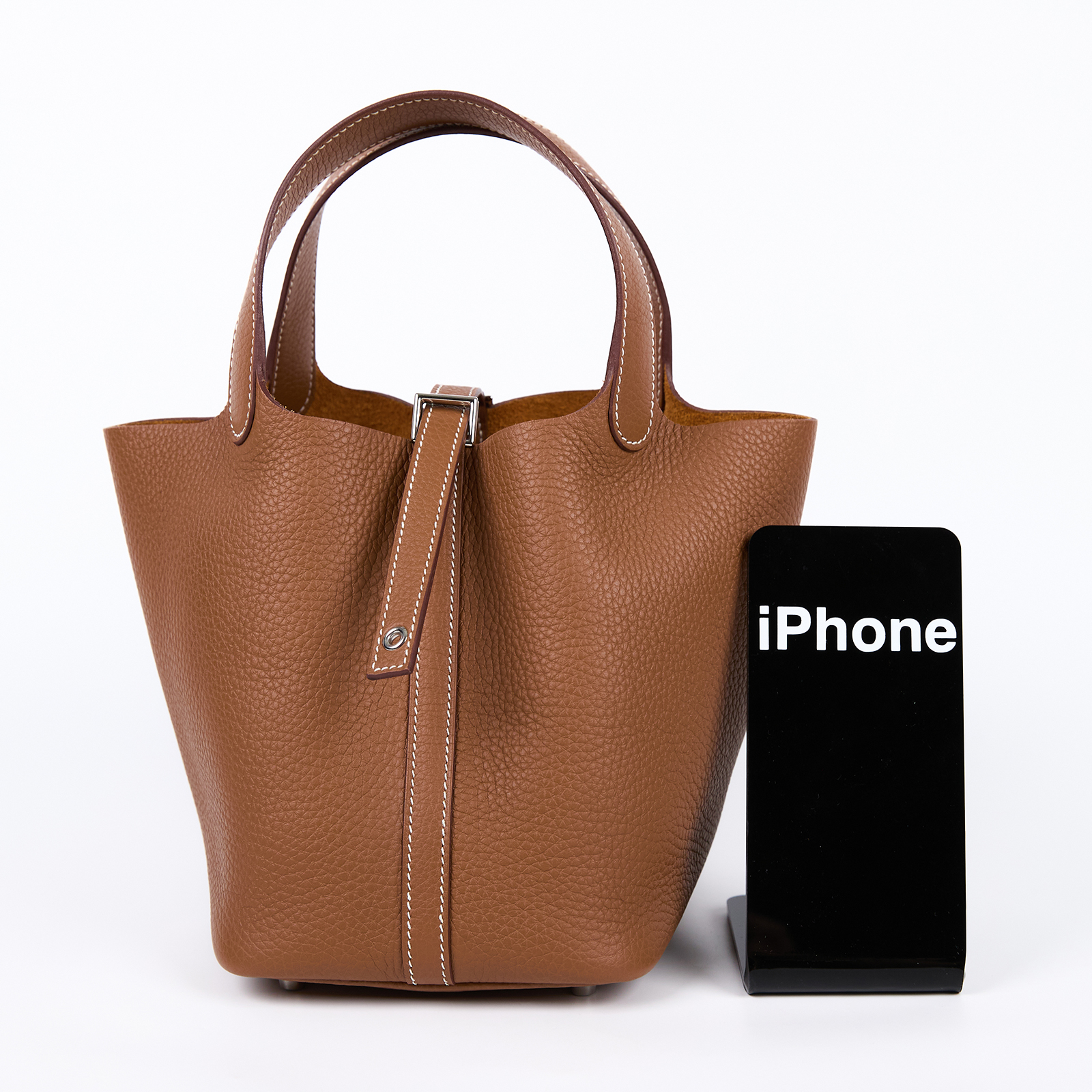 愛馬仕 Hermes Picotin Lock 18 菜籃子包 銀色五金 金棕色 H056289CK37 G AU 002 MM  原廠盒子/鎖組/購買證明影本