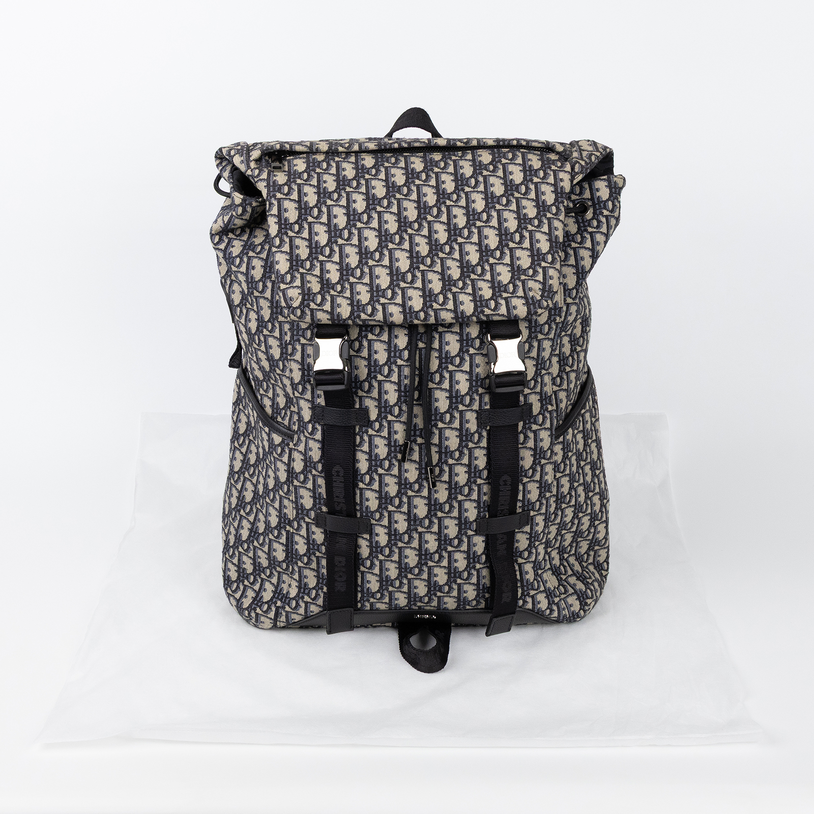 迪奧 CHRISTIAN DIOR Explorer Backpack 後背包 1ESBA152YKY 藍緹花Oblique explore後背包 無附屬品