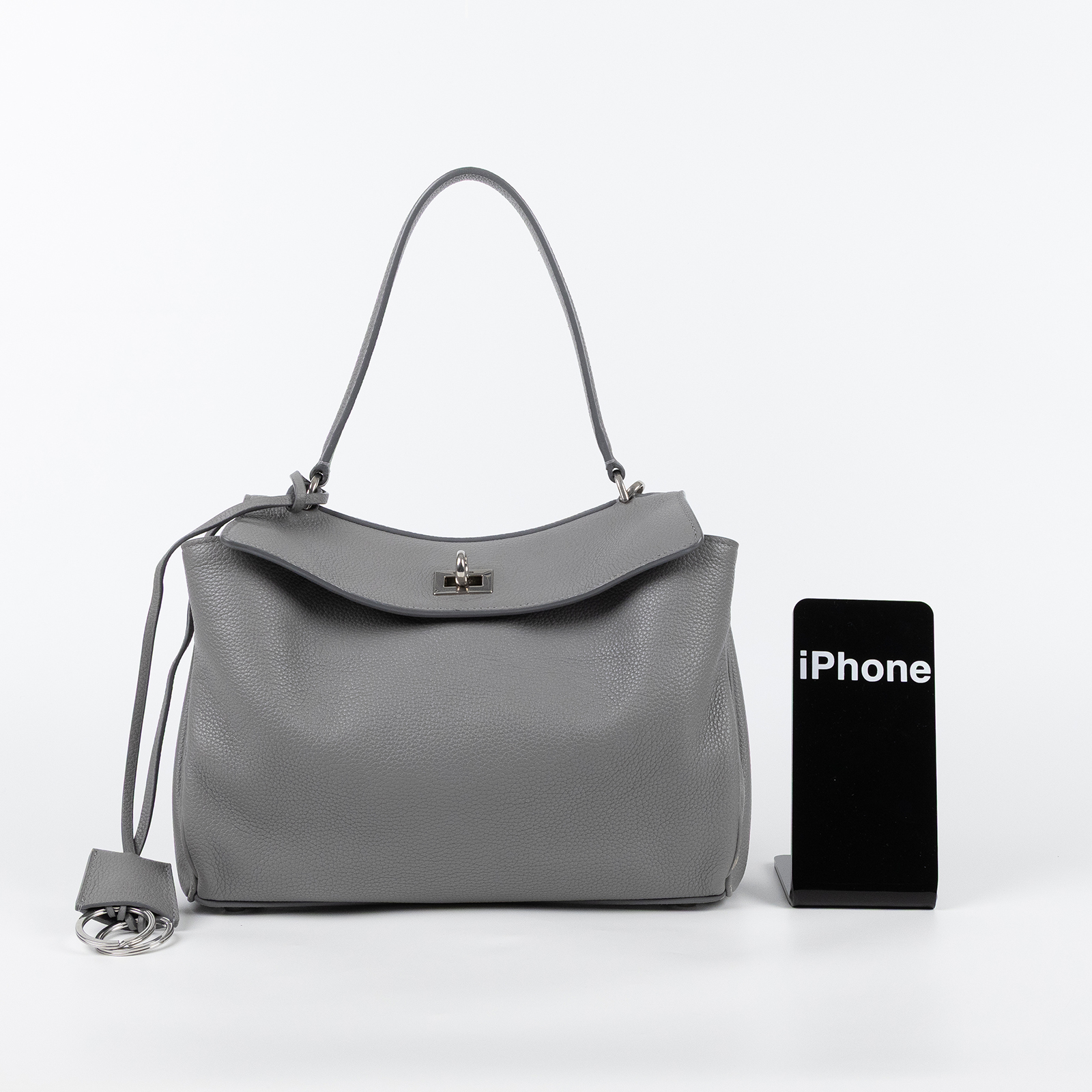 巴黎世家 BALENCIAGA Rodeo Small 手提包 銀色五金 7897792ABV6 灰銀Rodeo SMALL 背帶/鑰匙圈