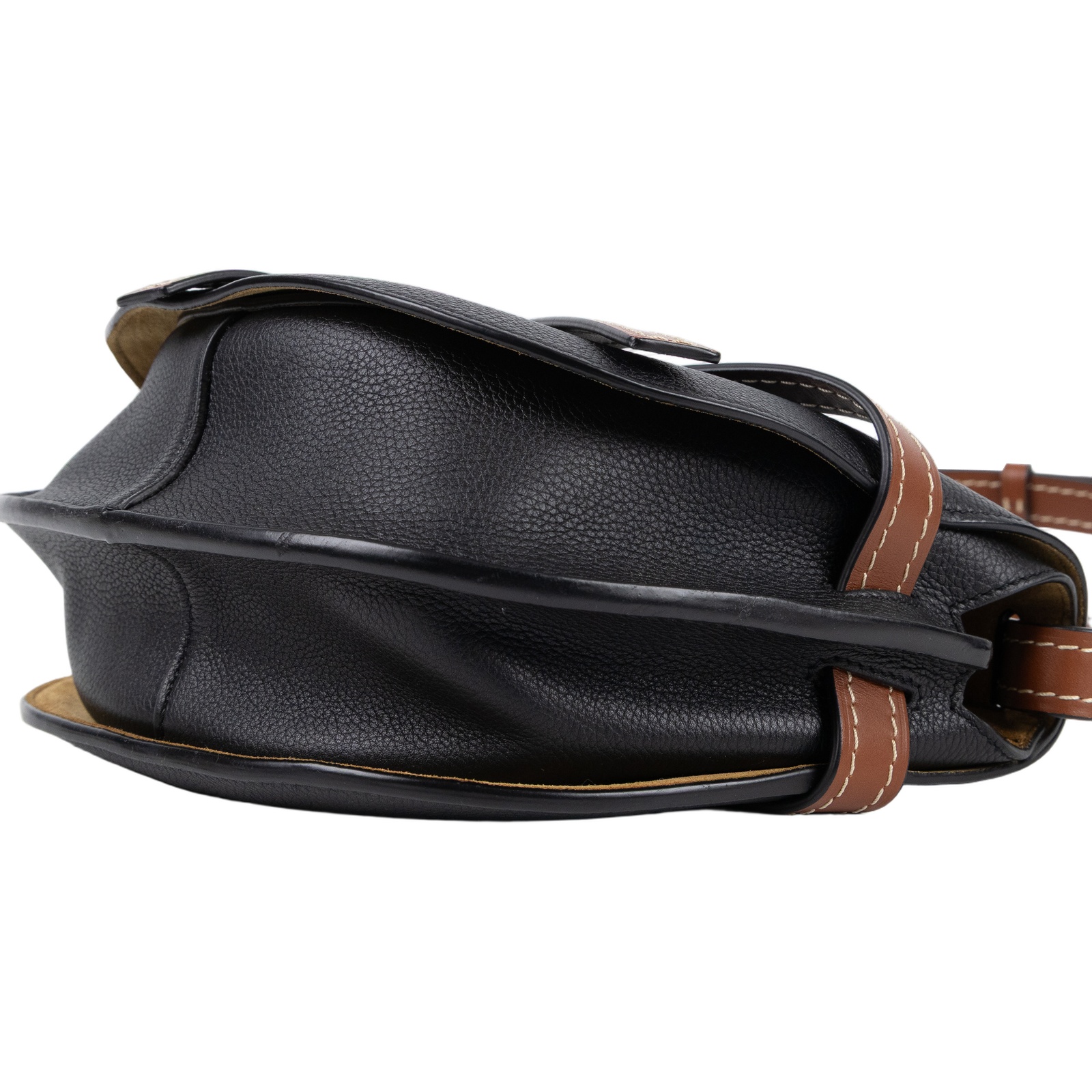 羅意威 LOEWE Small Gate bag 小型 小牛皮 肩背包 321.12.T20 黑拚棕GATE SMALL 防塵袋