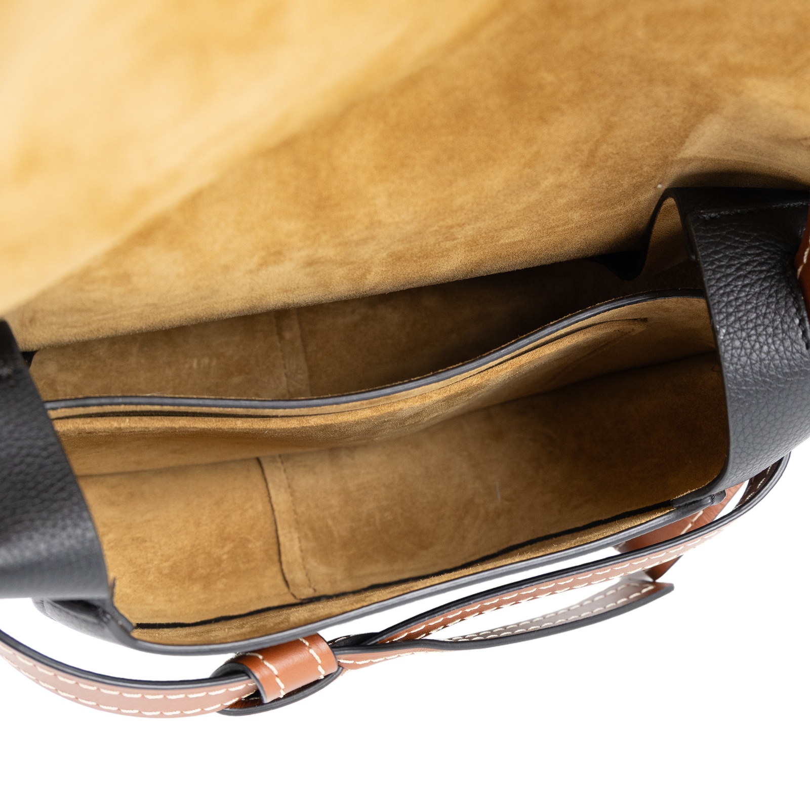 羅意威 LOEWE Small Gate bag 小型 小牛皮 肩背包 321.12.T20 黑拚棕GATE SMALL 防塵袋