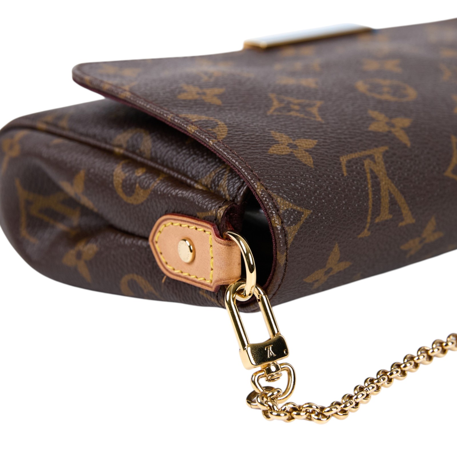 路易威登 LOUIS VUITTON Favorite MM 經典帆布 鍊條肩背包 M40718 原花FAVORITE MM 防塵袋/背帶/購買證明