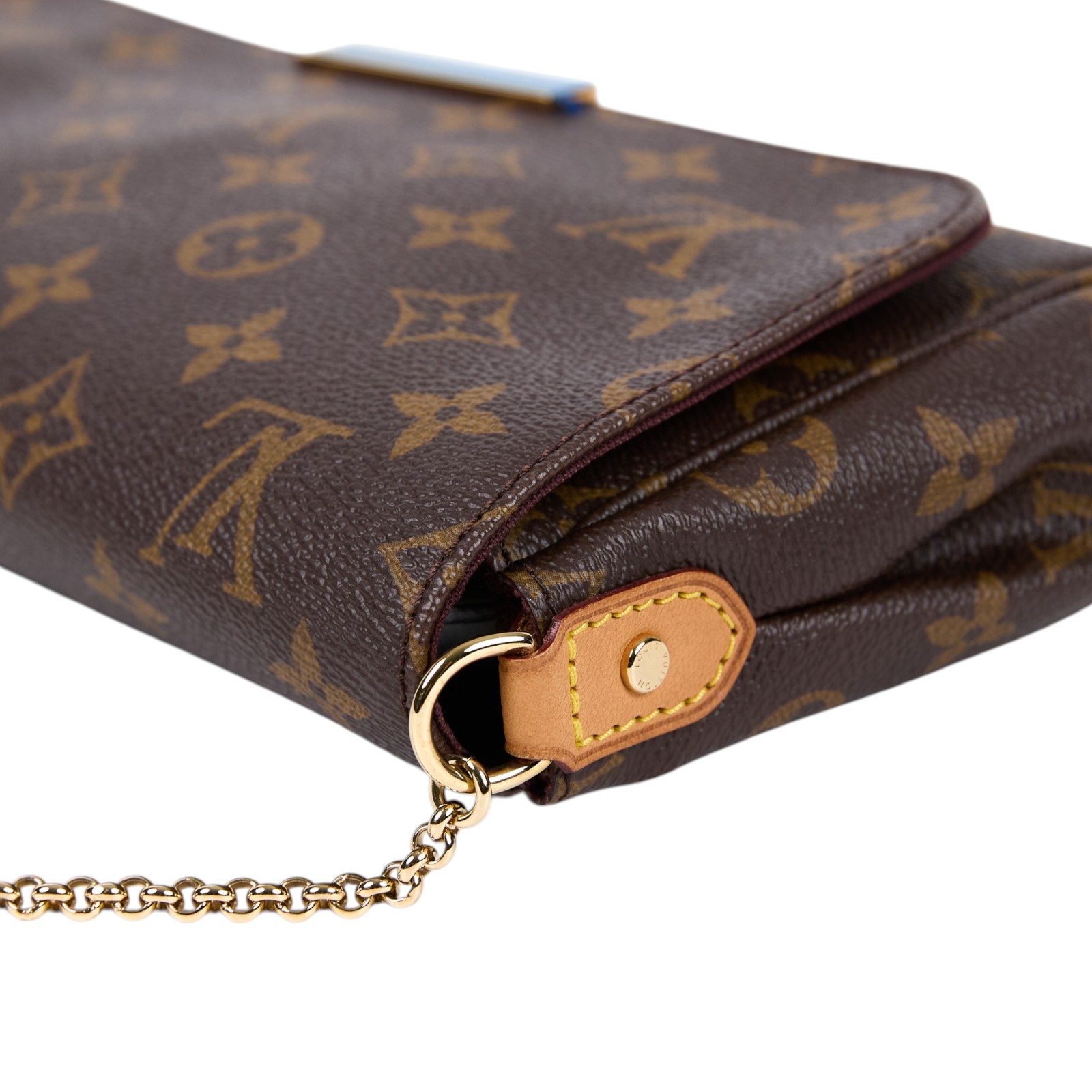 路易威登 LOUIS VUITTON Favorite MM 經典帆布 鍊條肩背包 M40718 原花FAVORITE MM 防塵袋/背帶/購買證明