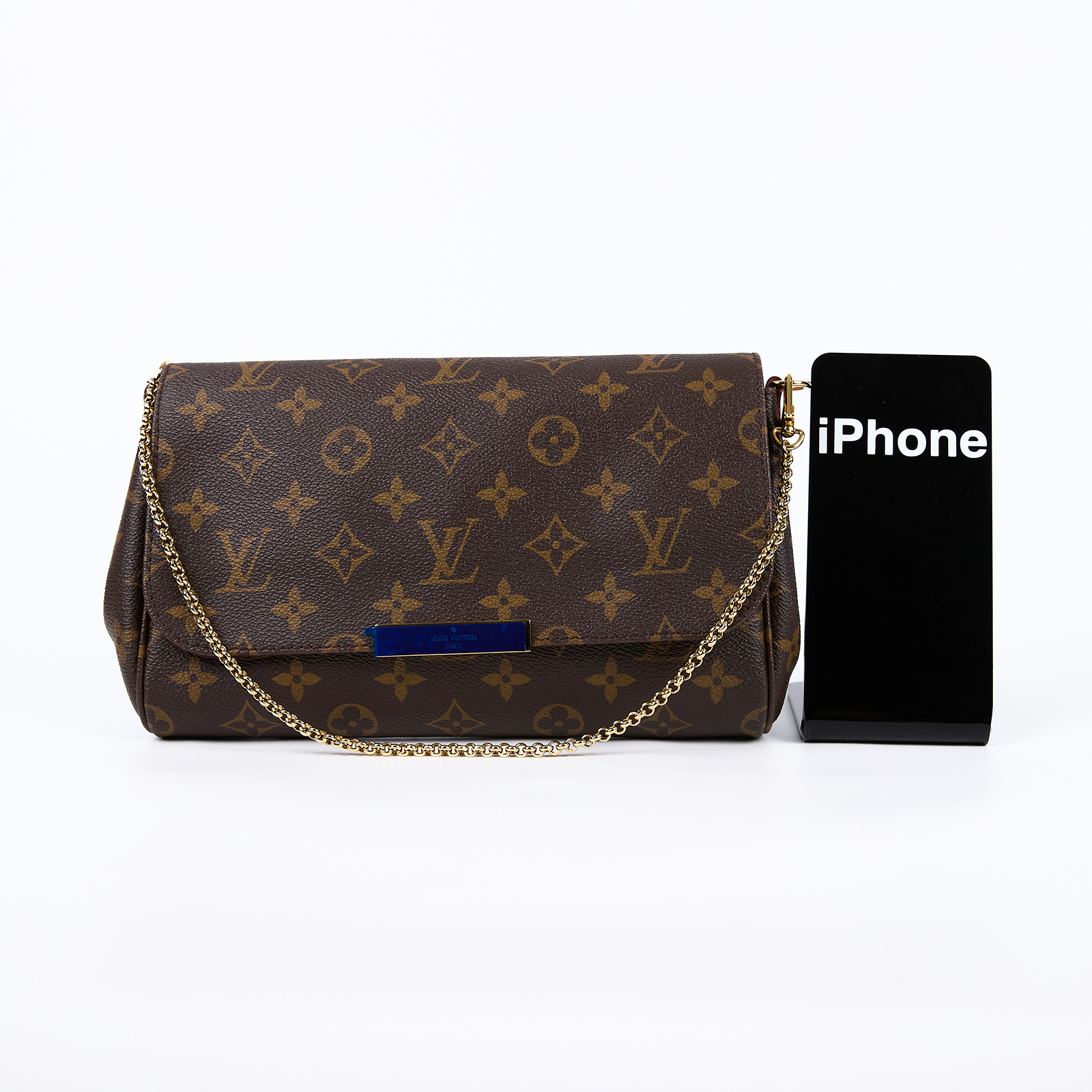 路易威登 LOUIS VUITTON Favorite MM 經典帆布 鍊條肩背包 M40718 原花FAVORITE MM 防塵袋/背帶/購買證明