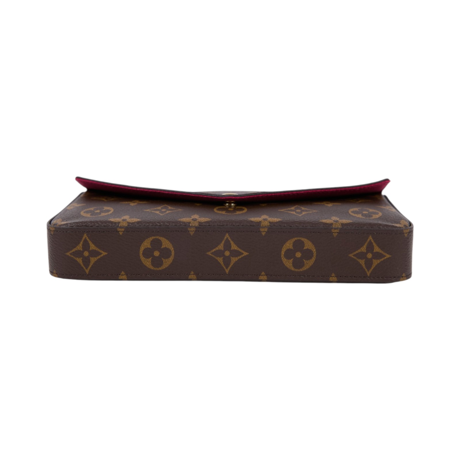 路易威登 LOUIS VUITTON Pochette Félicie 三合一鏈條包 紫紅色 M61276 晶片款  原廠盒子/內袋/鏈帶