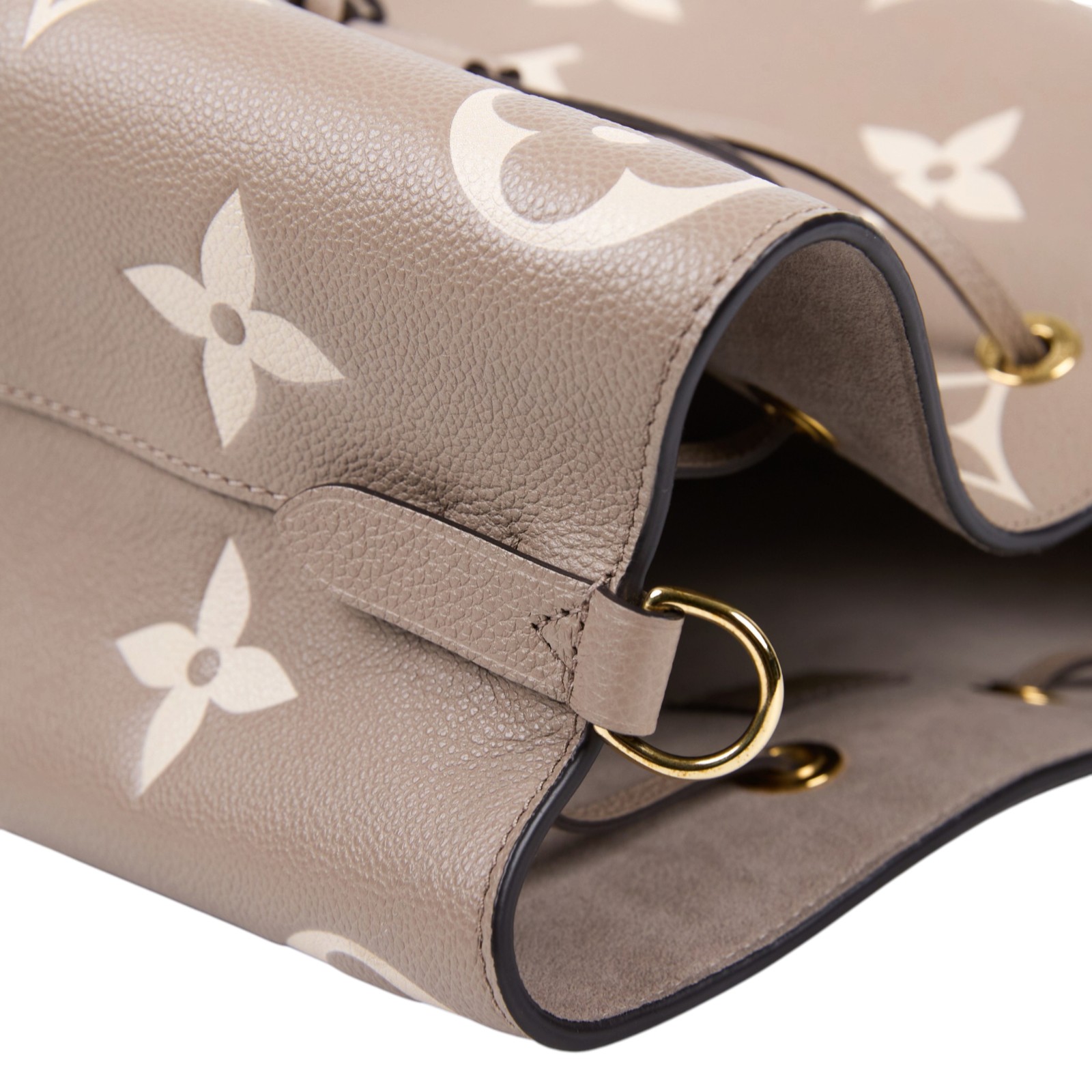 路易威登 LOUIS VUITTON NéoNoé MM 皮革 肩背 水桶包 斑鳩灰色/奶油色 M45555 晶片款  背帶2/內袋/原廠盒子/防塵袋
