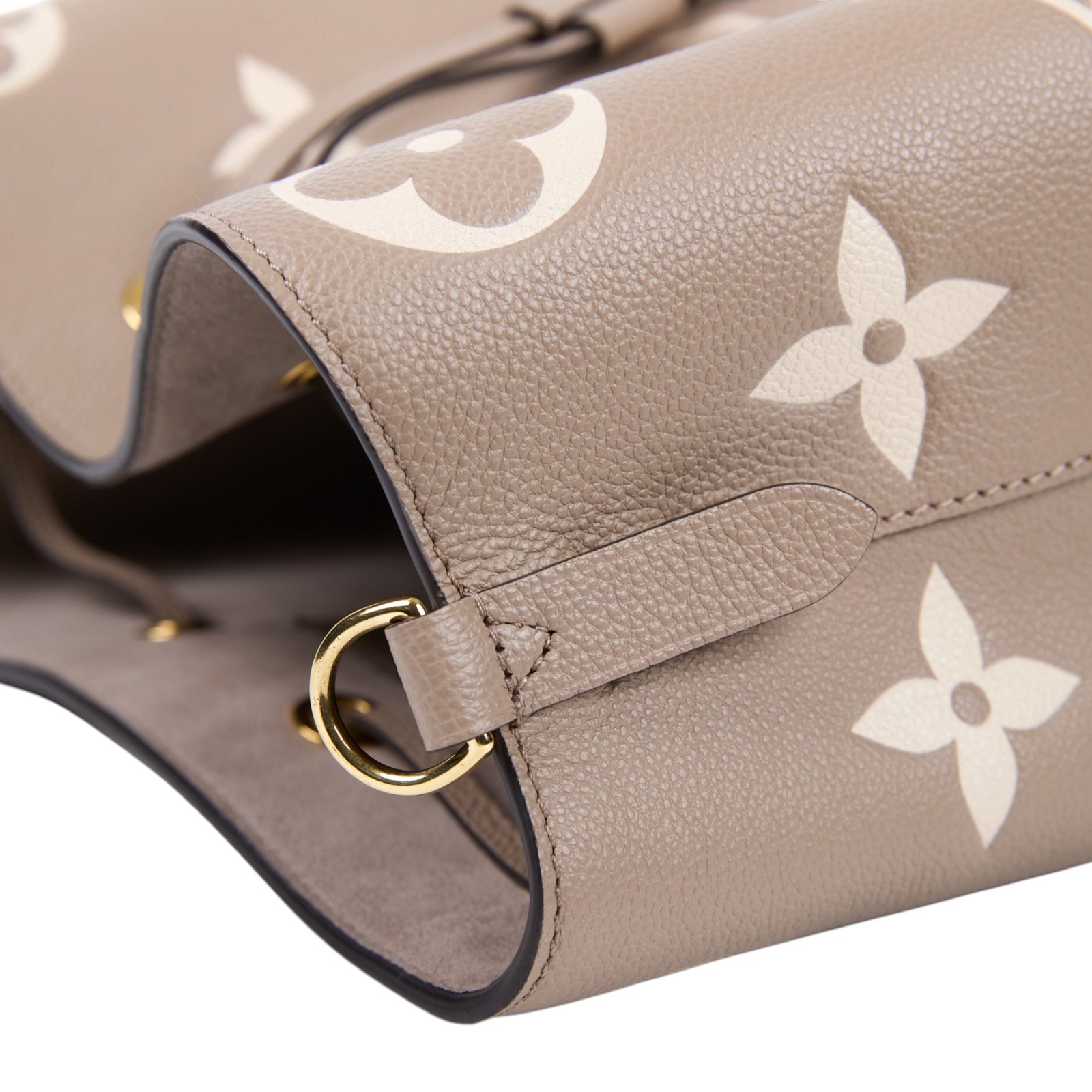 路易威登 LOUIS VUITTON NéoNoé MM 皮革 肩背 水桶包 斑鳩灰色/奶油色 M45555 晶片款  背帶2/內袋/原廠盒子/防塵袋