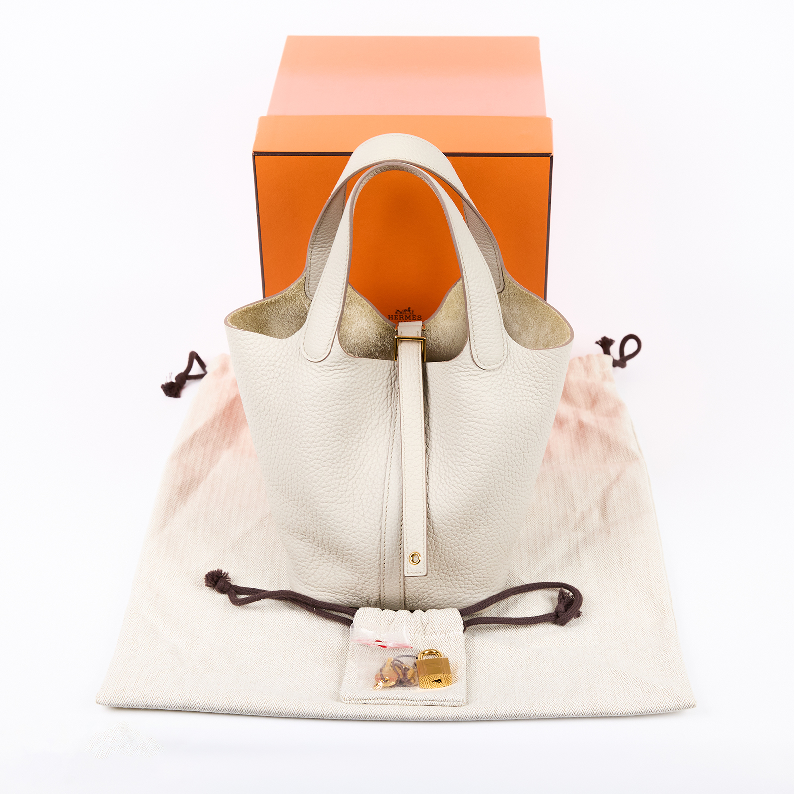 愛馬仕 Hermes Picotin Lock 18 菜籃子包 PT18 B MI 004 IA B刻灰PICOTIN18 原廠盒子/防塵袋/鎖組