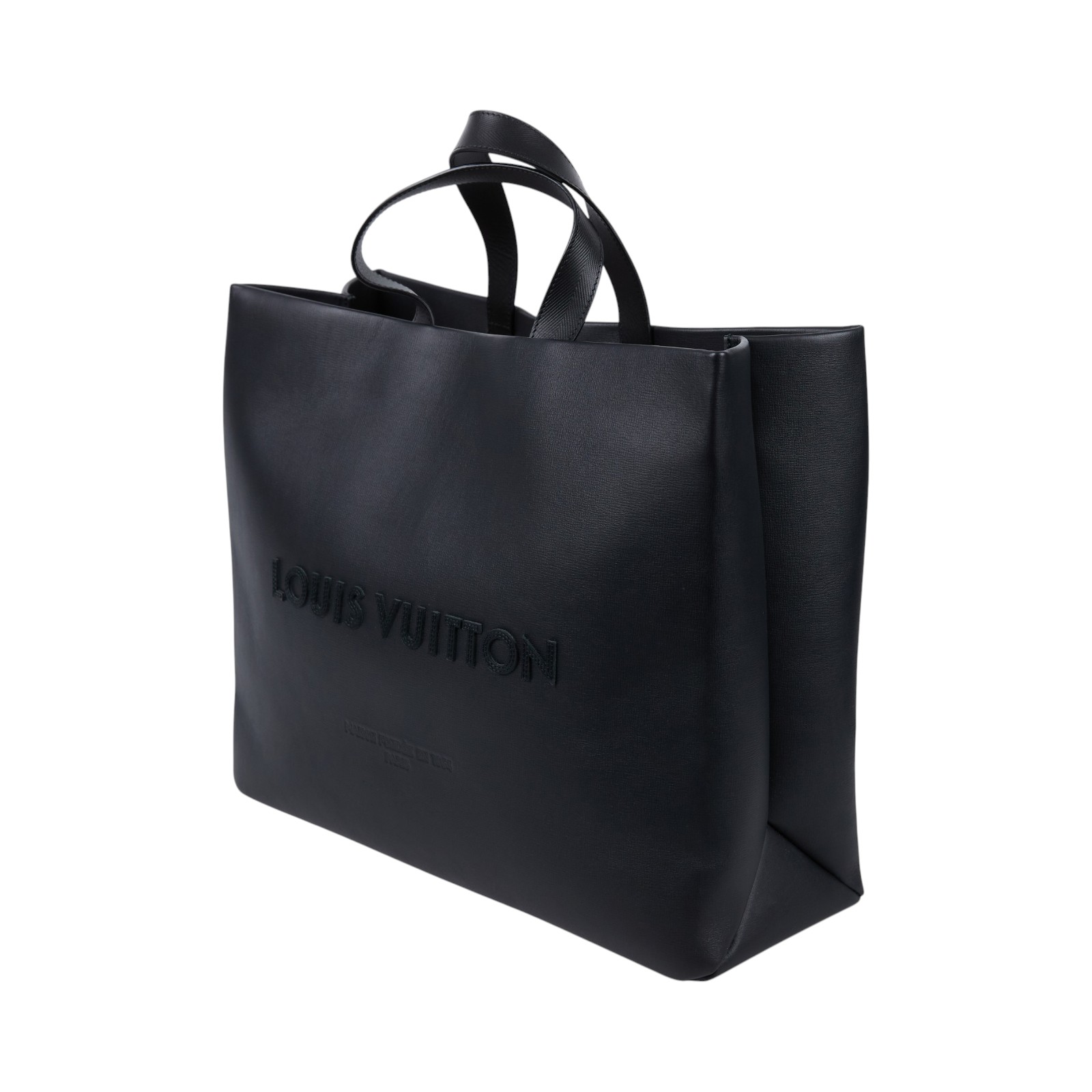 路易威登 LOUIS VUITTON Shopper Tote MM 托特包 手提包 肩背包 M28309 晶片款 黑Shopper Tote MM 背帶