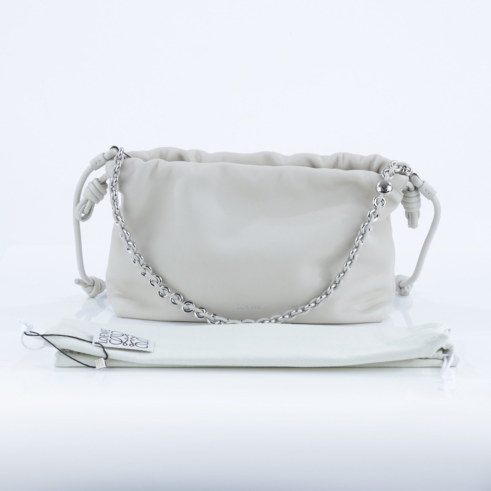 羅意威 LOEWE Flamenco Purse 中型 A411FCRXAP 米白Flamenco Purse中號 背帶/防塵袋