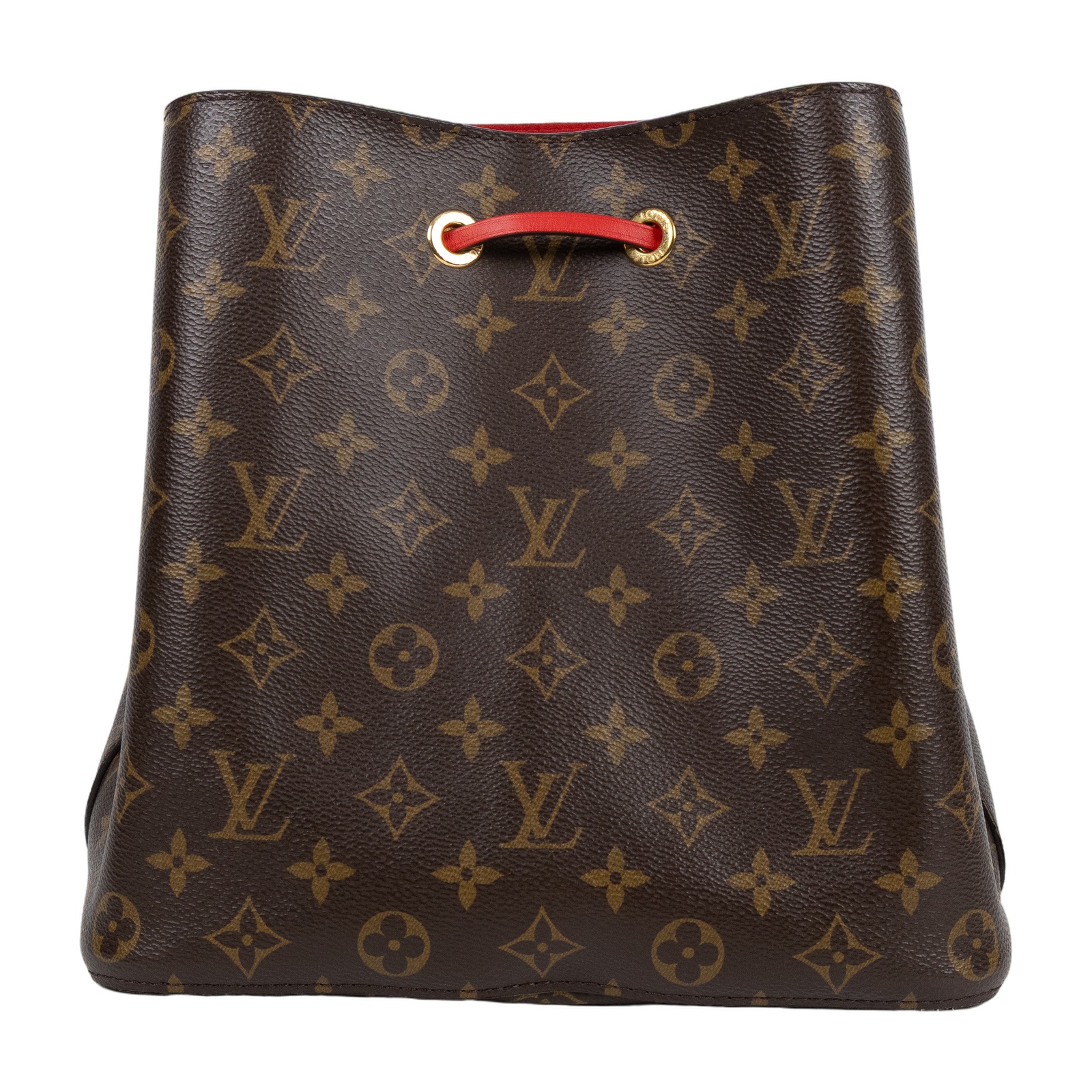 路易威登 LOUIS VUITTON NéoNoé MM 經典帆布 肩背 水桶包 紅色 M44021 原花紅NEONOE水桶包 防塵袋/背帶