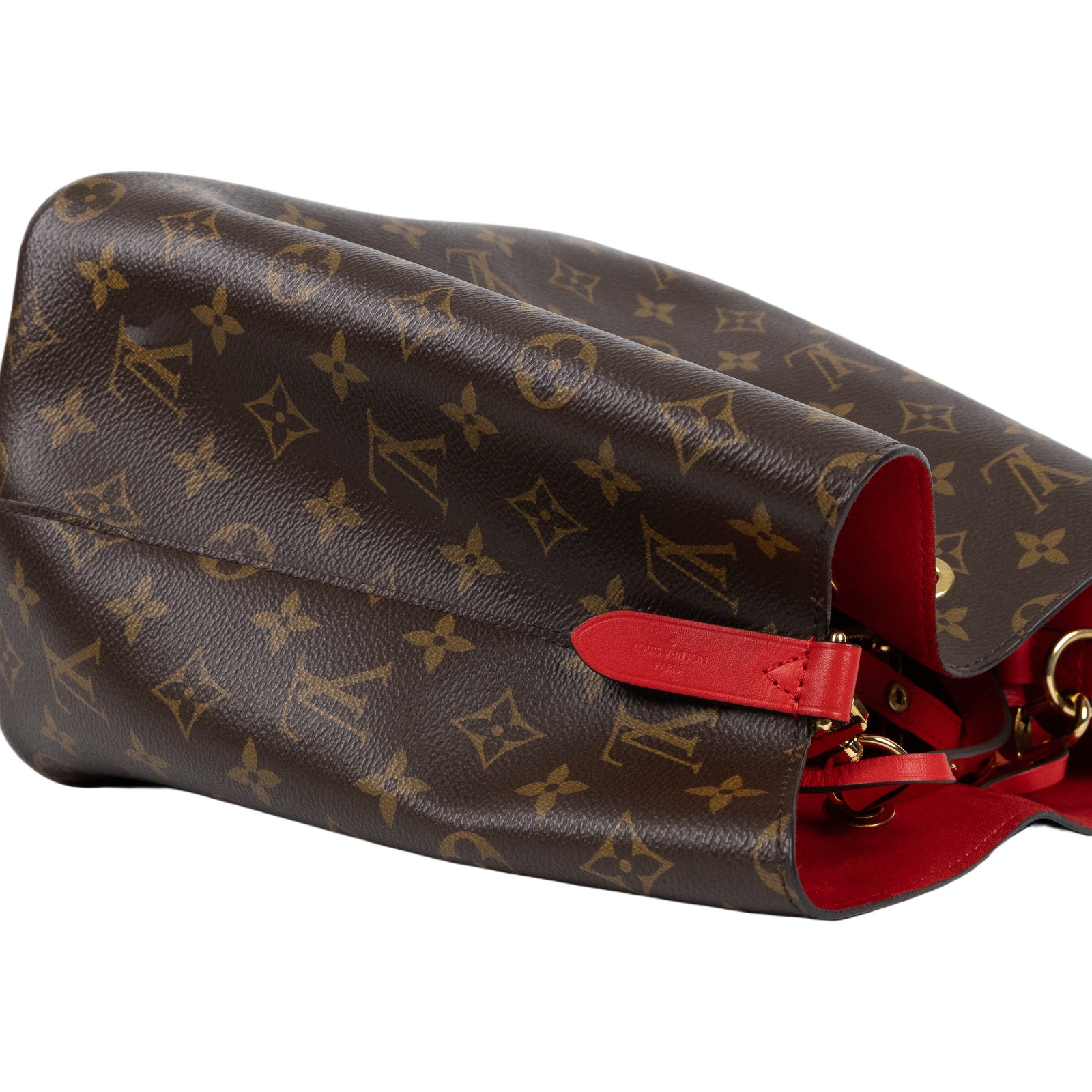 路易威登 LOUIS VUITTON NéoNoé MM 經典帆布 肩背 水桶包 紅色 M44021 原花紅NEONOE水桶包 防塵袋/背帶