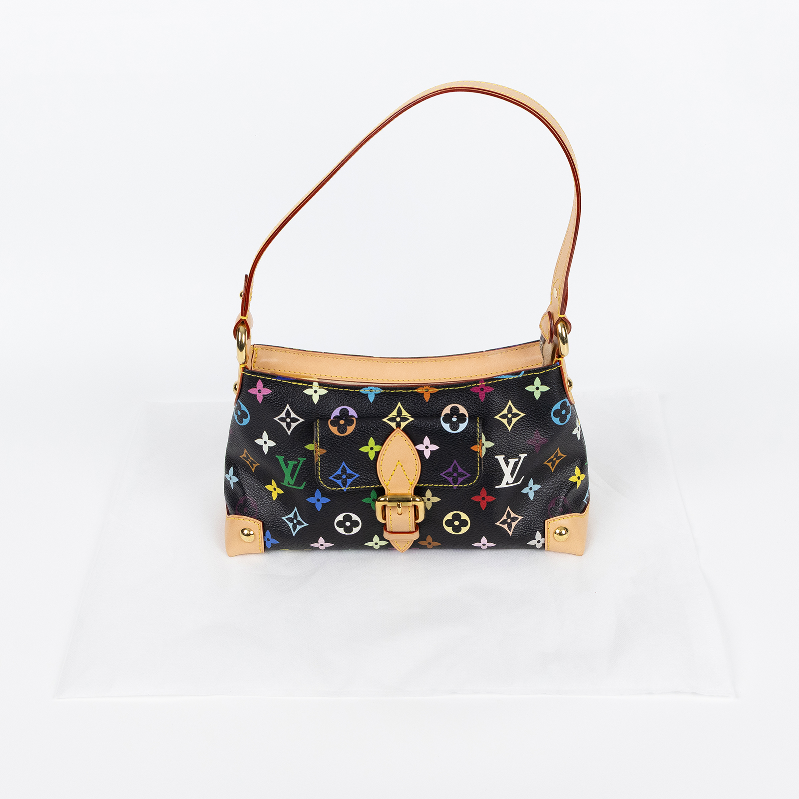 路易威登 LOUIS VUITTON Eliza 村上隆 手提包 M40099 黑彩腋下包 無附屬品