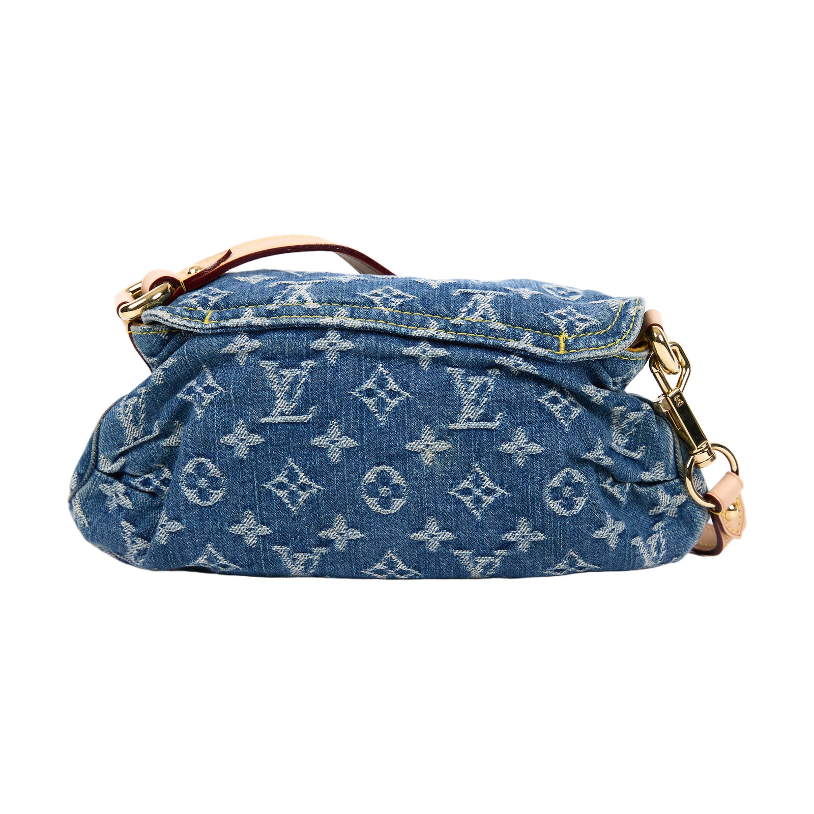 路易威登 LOUIS VUITTON Mini Pretty 牛仔 肩背包 手提包 手拿包 腋下包 M95050 藍牛仔腋下包 無附屬品