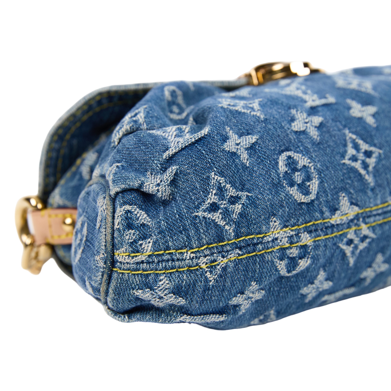 路易威登 LOUIS VUITTON Mini Pretty 牛仔 肩背包 手提包 手拿包 腋下包 M95050 藍牛仔腋下包 無附屬品