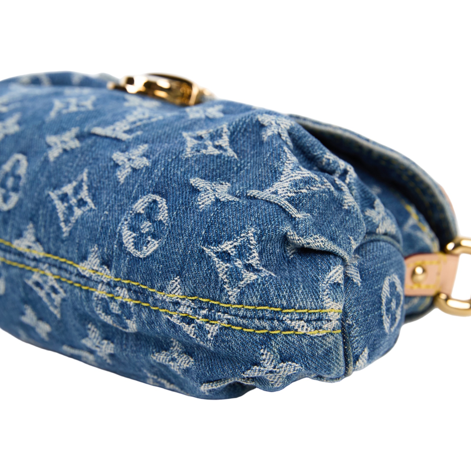 路易威登 LOUIS VUITTON Mini Pretty 牛仔 肩背包 手提包 手拿包 腋下包 M95050 藍牛仔腋下包 無附屬品