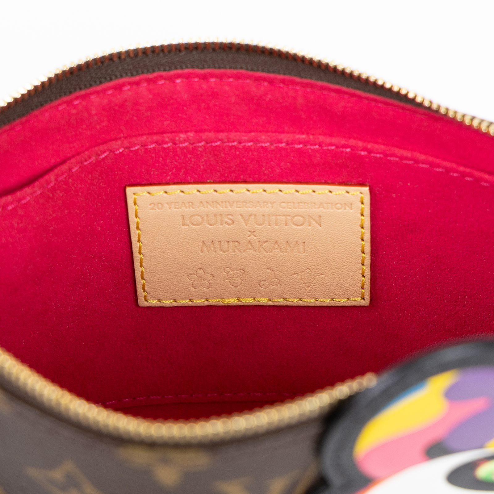 路易威登 LOUIS VUITTON 村上隆 麻將包 手提包 手拿包 Pochette Accessoires M13440 晶片款 村上隆娃娃麻將包 背帶2