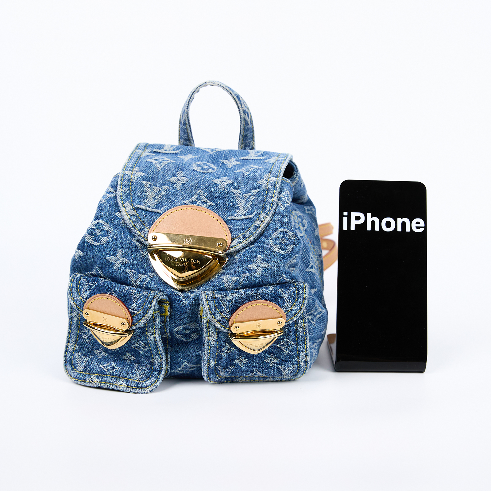 路易威登 LOUIS VUITTON Venice 雙肩包 後背包 M46836 晶片款 藍牛仔後背包 防塵袋