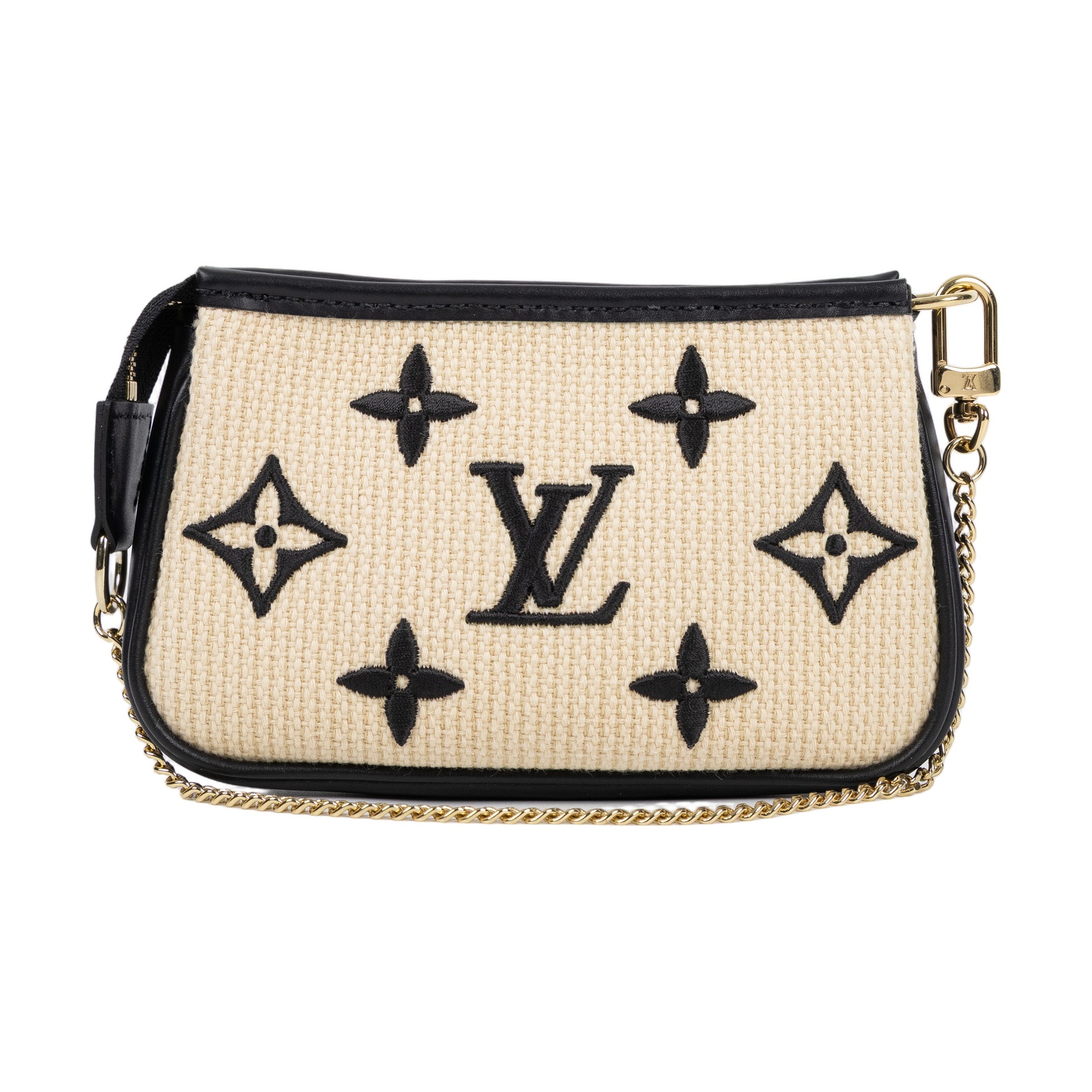 路易威登 LOUIS VUITTON Pochette Accessor 金鍊 迷你 麻將包 M82472 棉麻MINI麻將包 無附屬品