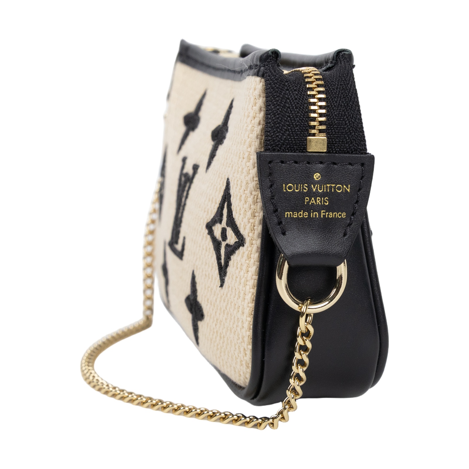 路易威登 LOUIS VUITTON Pochette Accessor 金鍊 迷你 麻將包 M82472 棉麻MINI麻將包 無附屬品