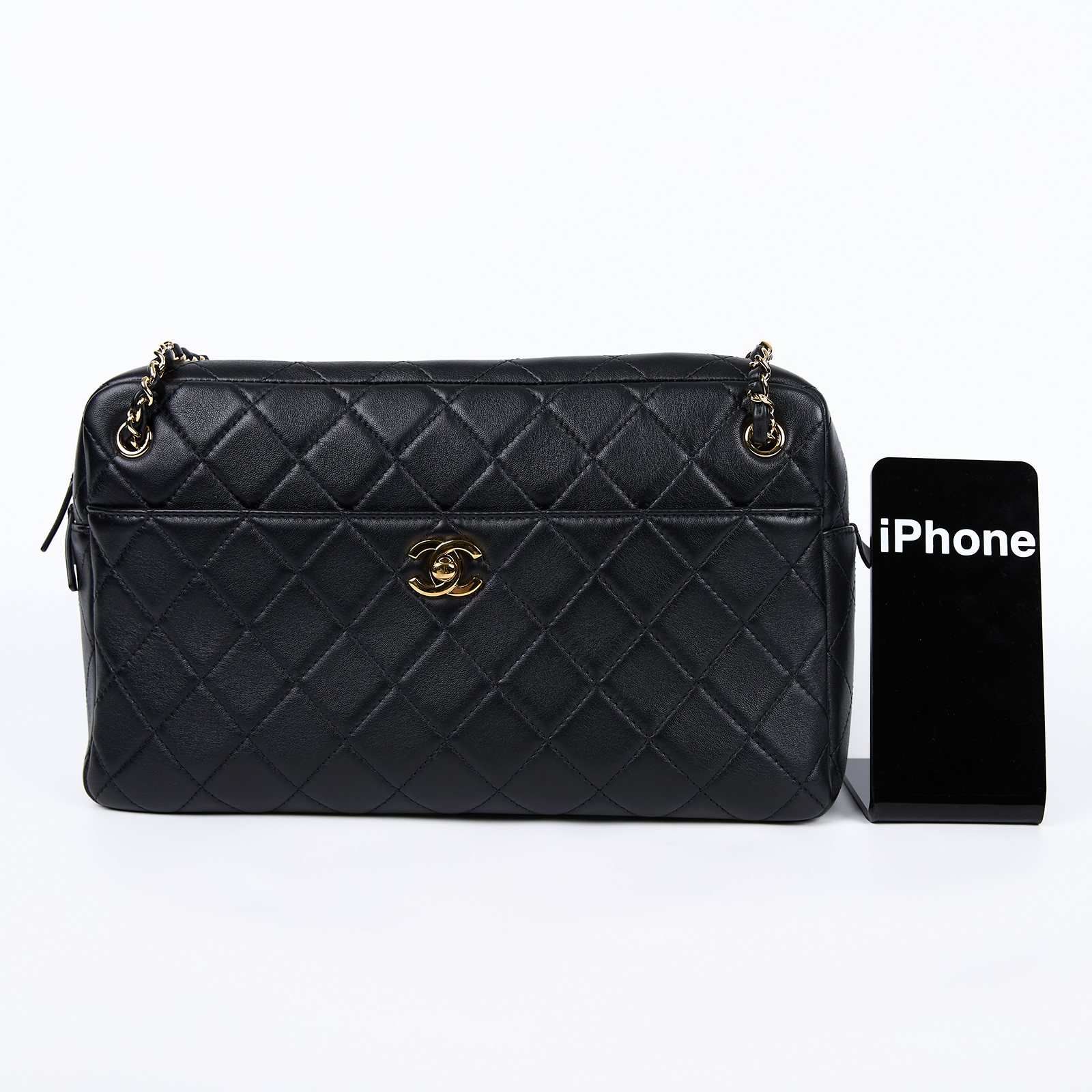 香奈兒 CHANEL 特大型 相機包 肩背包 AS6444 晶片款 黑特大型相機包 防塵袋/原廠盒子