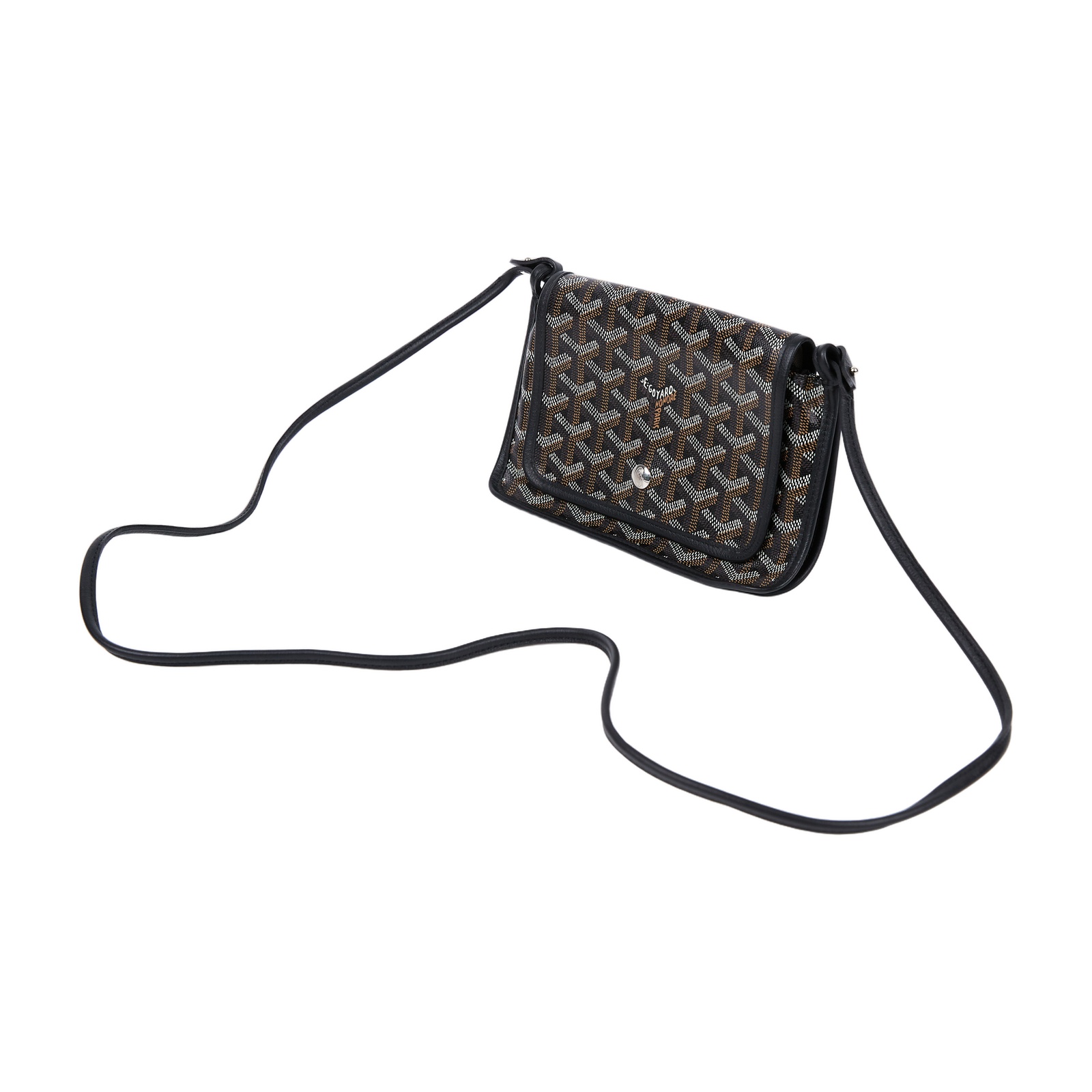 高雅德 GOYARD Plumet Pocket Wallet 肩背 隨身錢包 PLUMETPMLTY 黑Plumet 防塵袋