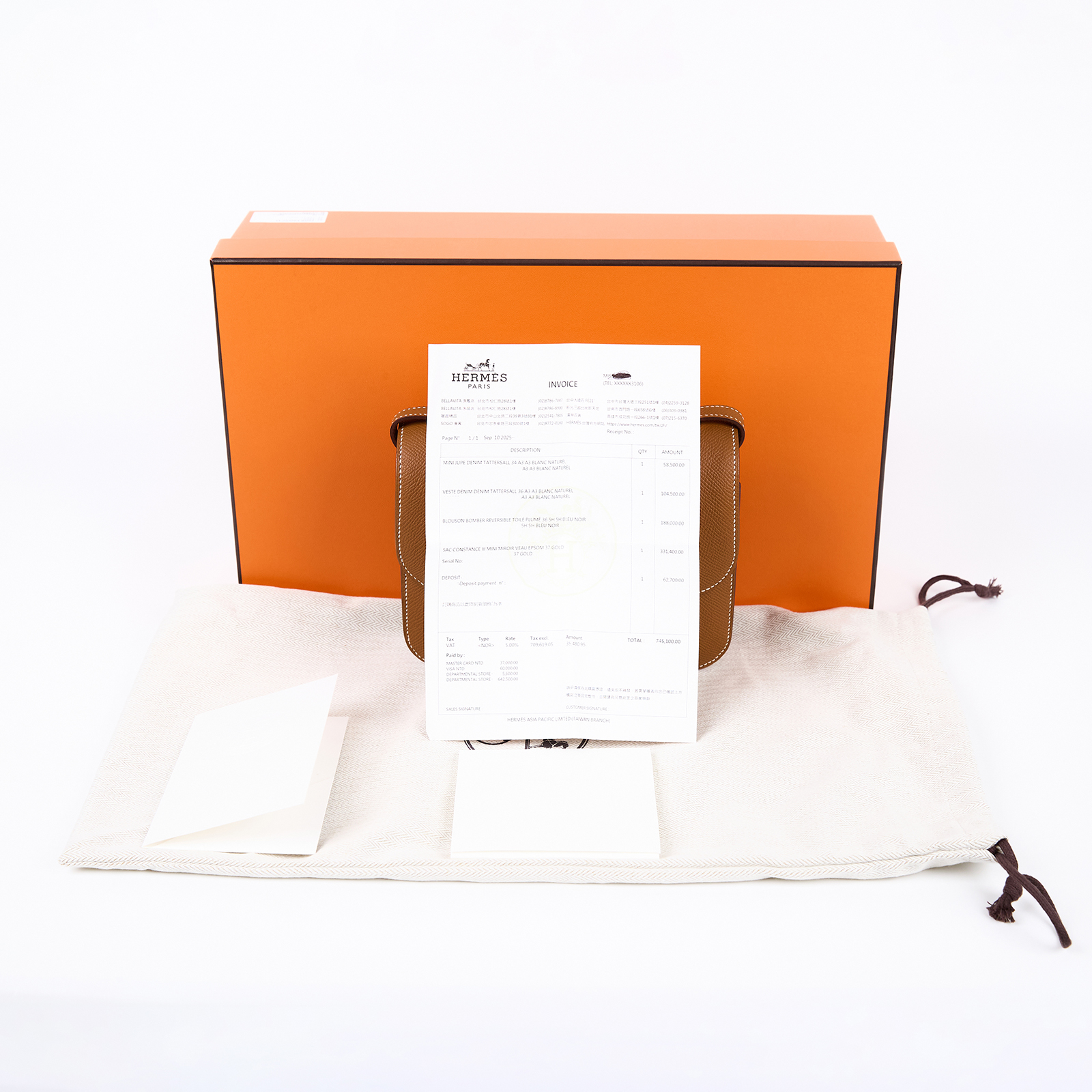 愛馬仕 Hermes Constance Bag 康康包 MIni 18  玫瑰金色五金 金棕色 H083905CD37 /  防塵袋/原廠盒子/購買證明