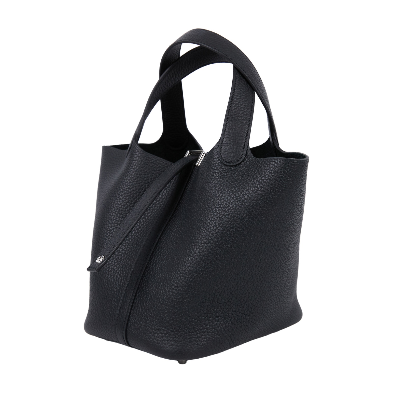 愛馬仕 Hermes Picotin Lock 18 菜籃子包 銀色五金 黑色 H056289CK89 /  防塵袋/原廠盒子/鎖組/購買證明