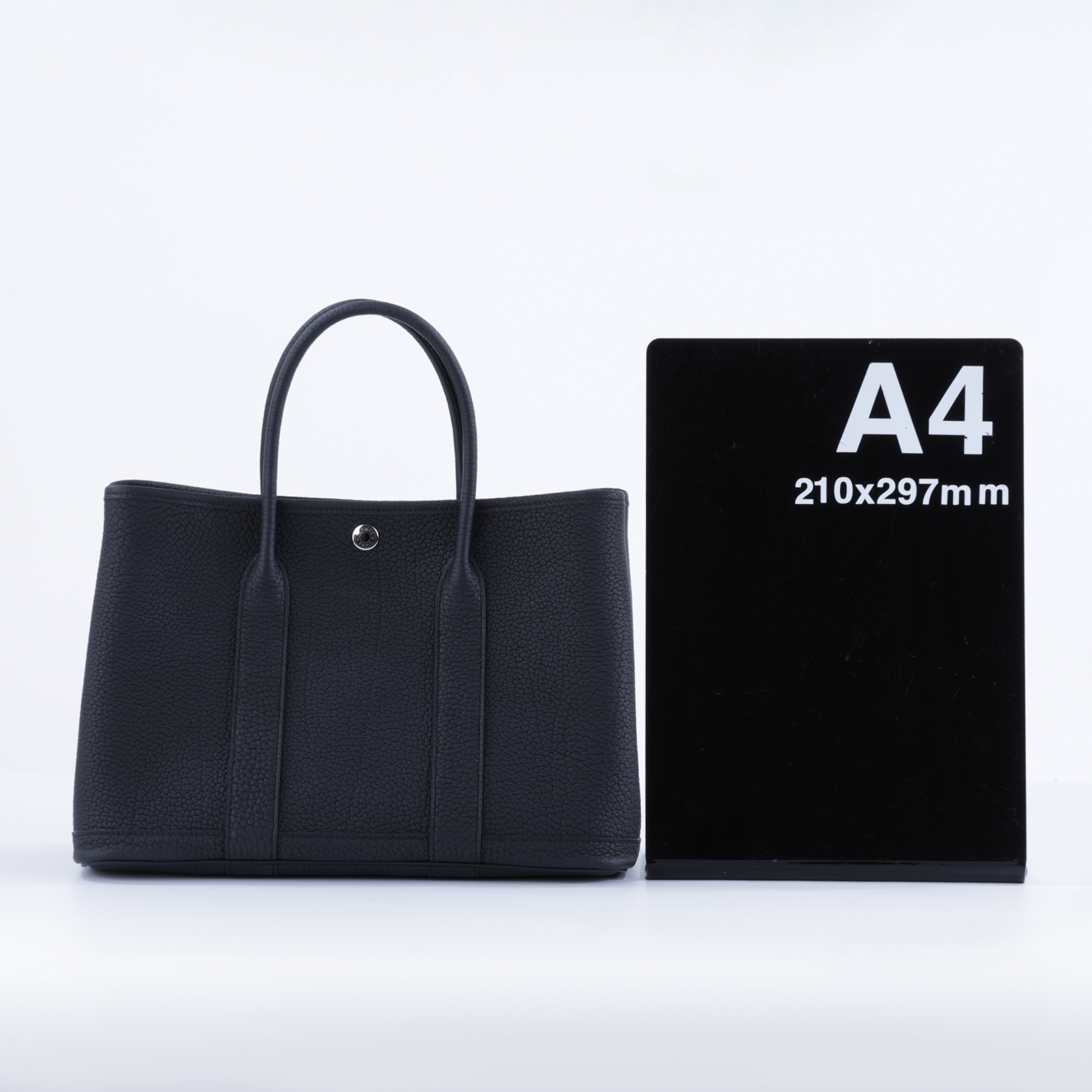 愛馬仕 Hermes Garden Party 花園派對包 30 黑色 銀色五金 H051568CK89 / G刻 黑GP30 防塵袋/原廠盒子/購買證明