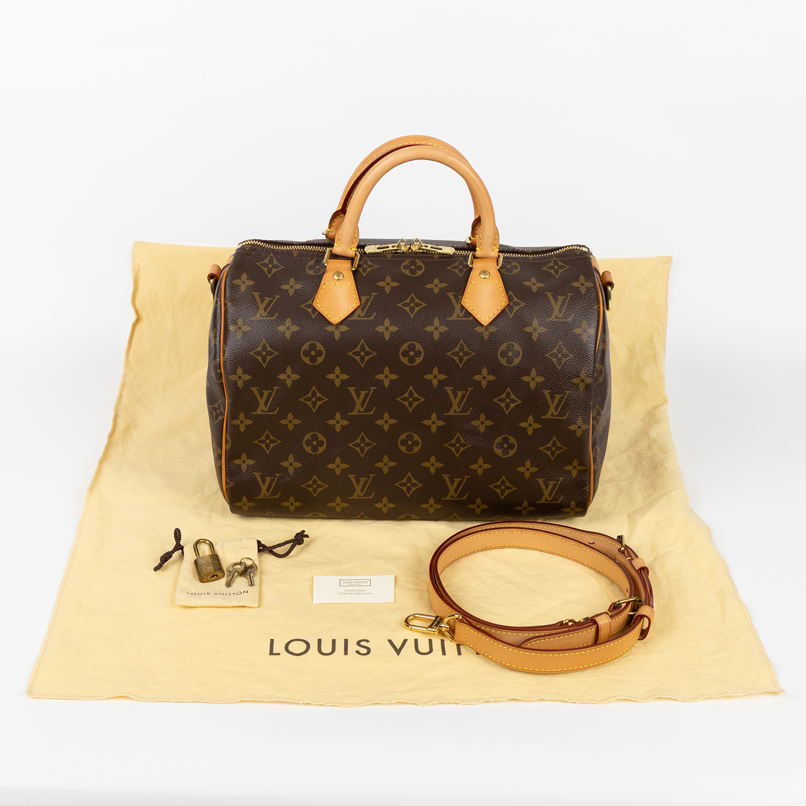 路易威登 LOUIS VUITTON Speedy Bandoulière  30 原花 手提 斜背 波士頓包 M41112  防塵袋/背帶/鎖組