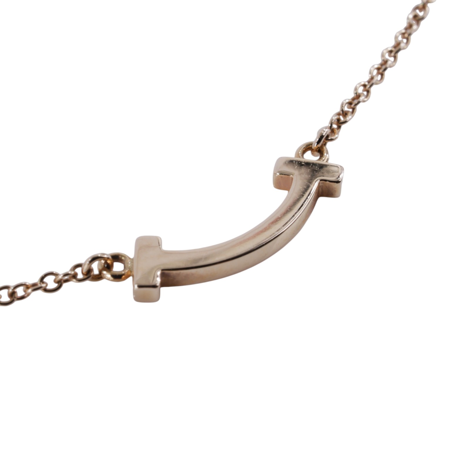 蒂芙尼 TIFFANY＆CO. Tiffany T Smile 18K 金 微笑項鍊 迷你 62617640  原廠盒子