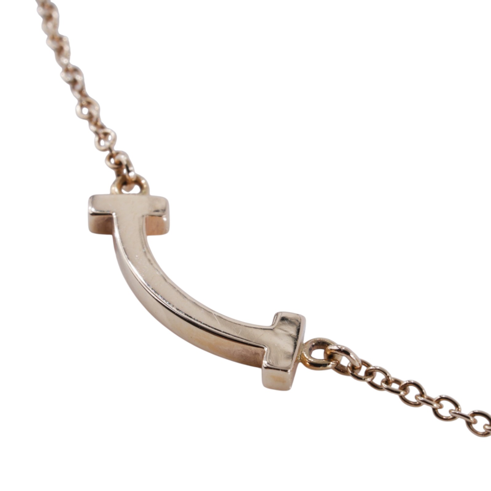 蒂芙尼 TIFFANY＆CO. Tiffany T Smile 18K 金 微笑項鍊 迷你 62617640  原廠盒子