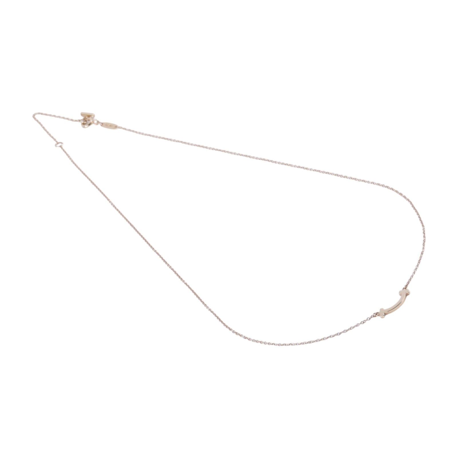 蒂芙尼 TIFFANY＆CO. Tiffany T Smile 18K 金 微笑項鍊 迷你 62617640  原廠盒子