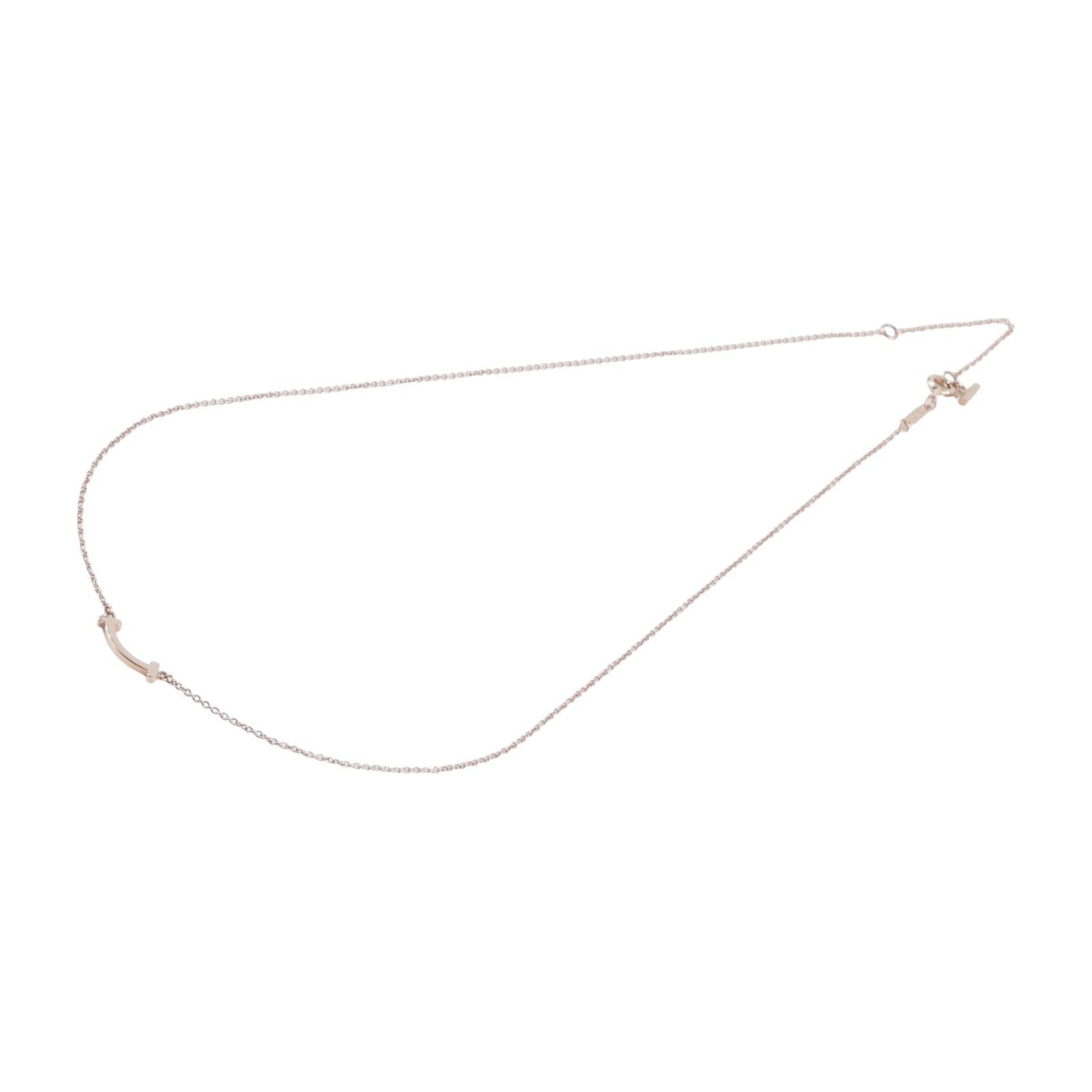 蒂芙尼 TIFFANY＆CO. Tiffany T Smile 18K 金 微笑項鍊 迷你 62617640  原廠盒子