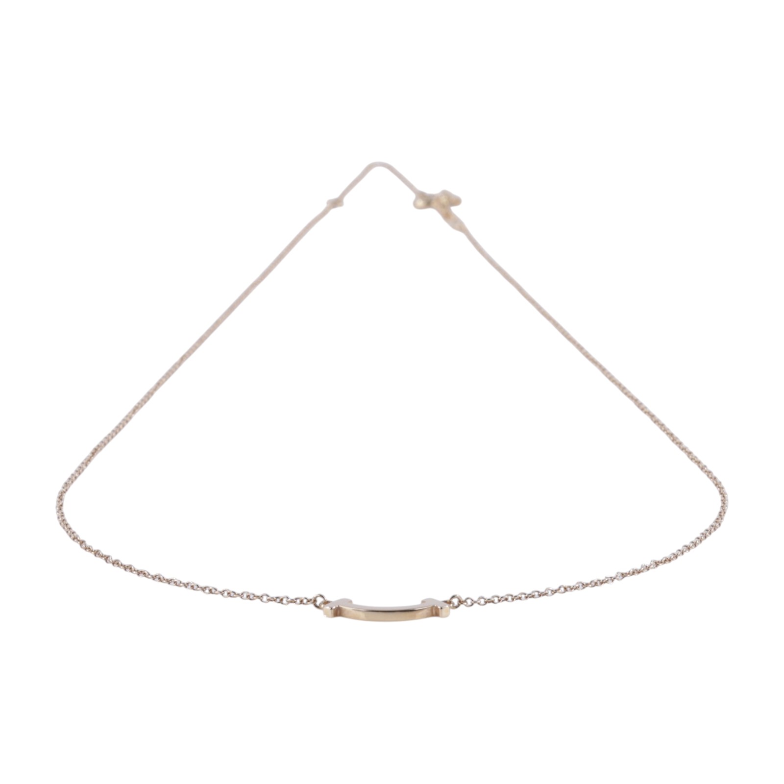 蒂芙尼 TIFFANY＆CO. Tiffany T Smile 18K 金 微笑項鍊 迷你 62617640  原廠盒子