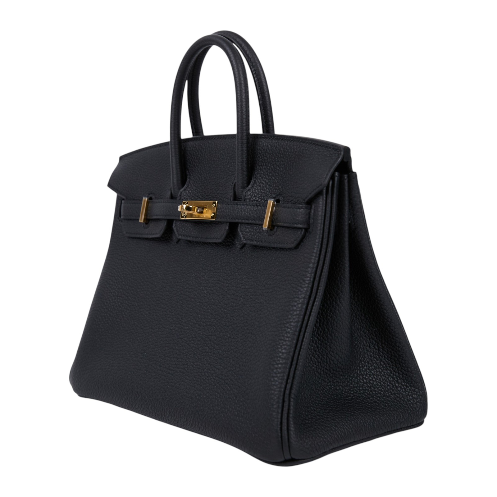 愛馬仕 Hermes Birkin Bag 柏金包 25 金色五金 黑色 H041344CC89 /  防塵袋/原廠盒子/鎖組/購買證明