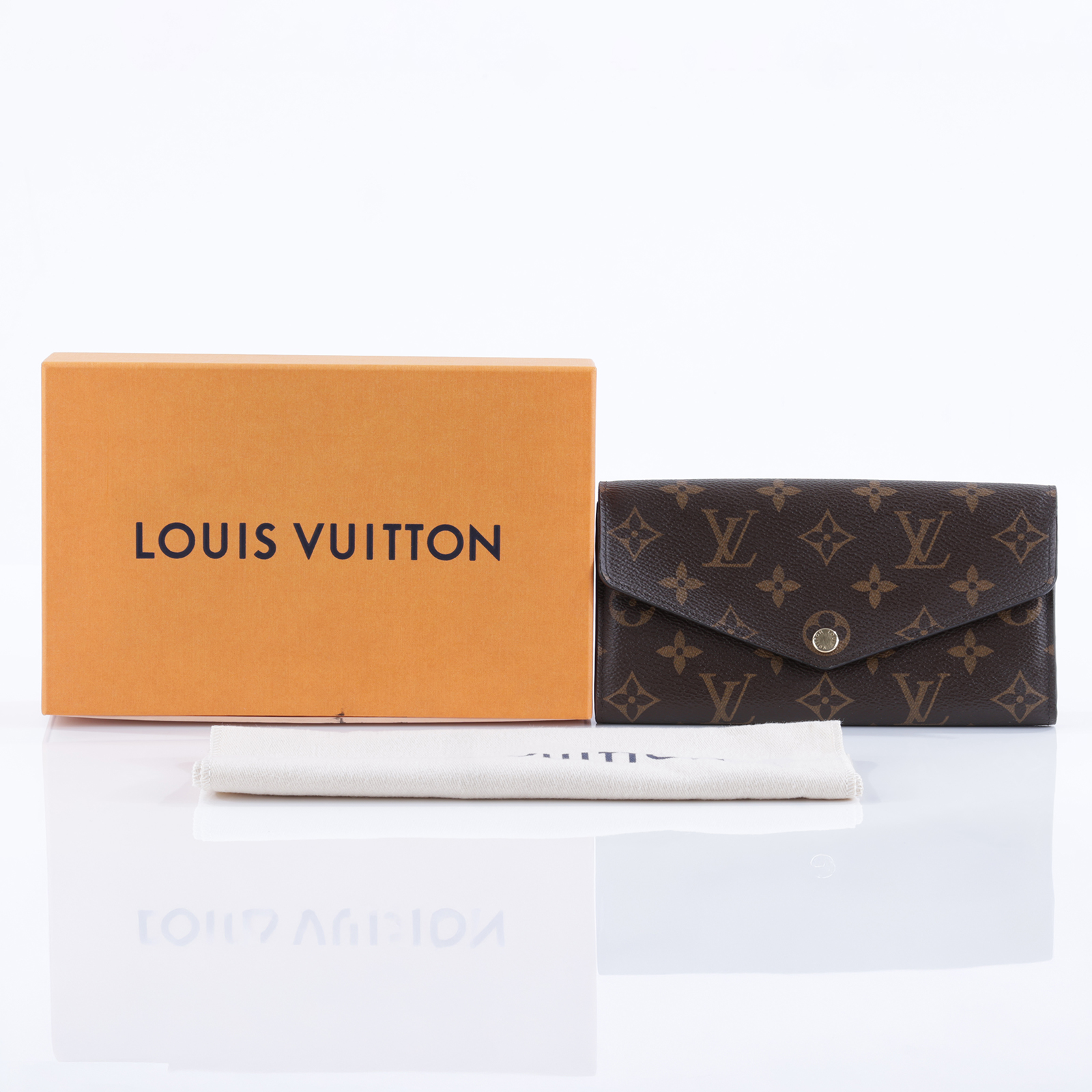 路易威登 LOUIS VUITTON Sarah 錢包 口蓋長夾 棕色 M60531 晶片款 原花SARAH長夾(撞針斷一根) 原廠盒子/防塵袋