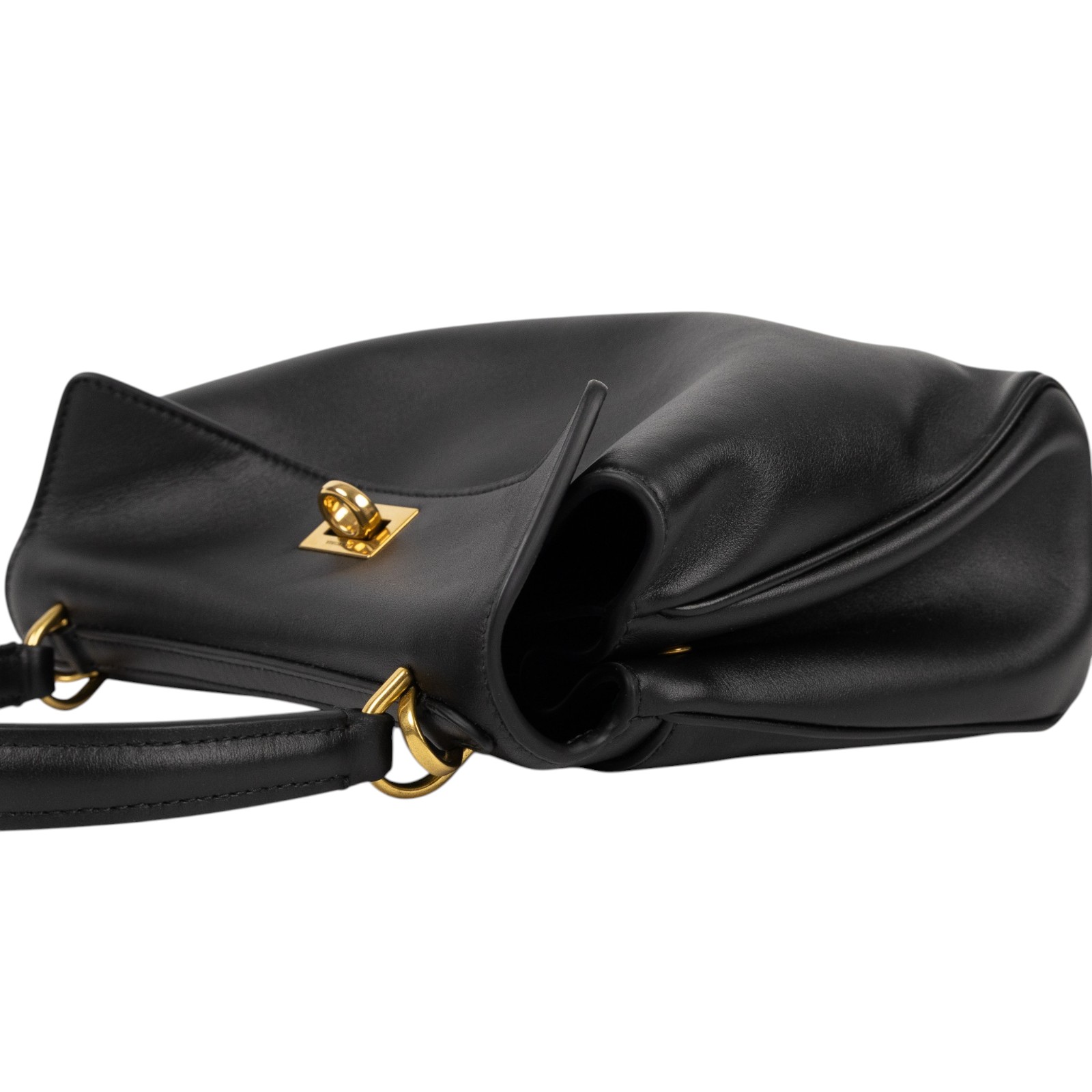 巴黎世家 BALENCIAGA Rodeo Mini 手提包 金色五金 7954562AA4V 黑金RODEO MINI 防塵袋/鑰匙圈吊飾/背帶