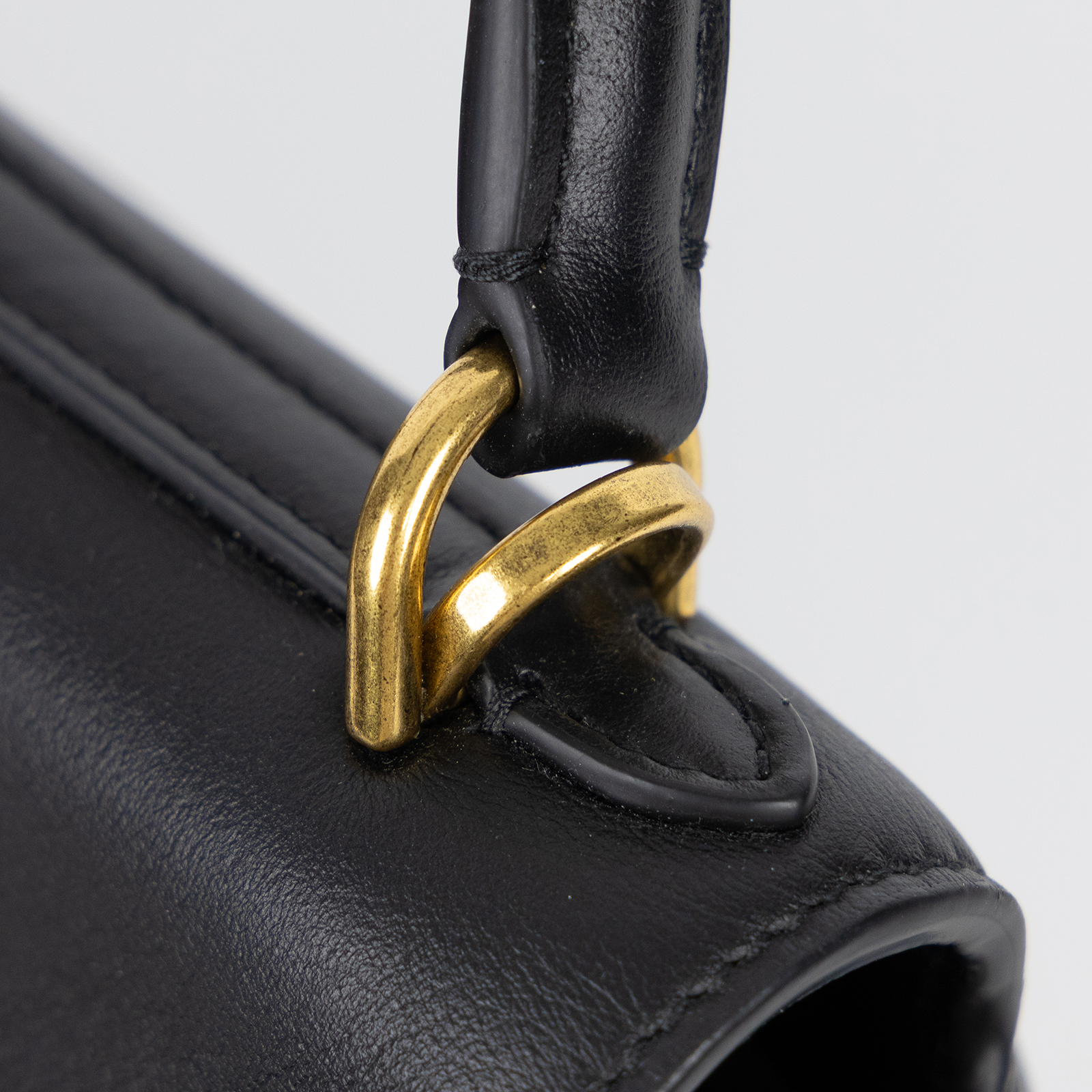 巴黎世家 BALENCIAGA Rodeo Mini 手提包 金色五金 7954562AA4V 黑金RODEO MINI 防塵袋/鑰匙圈吊飾/背帶