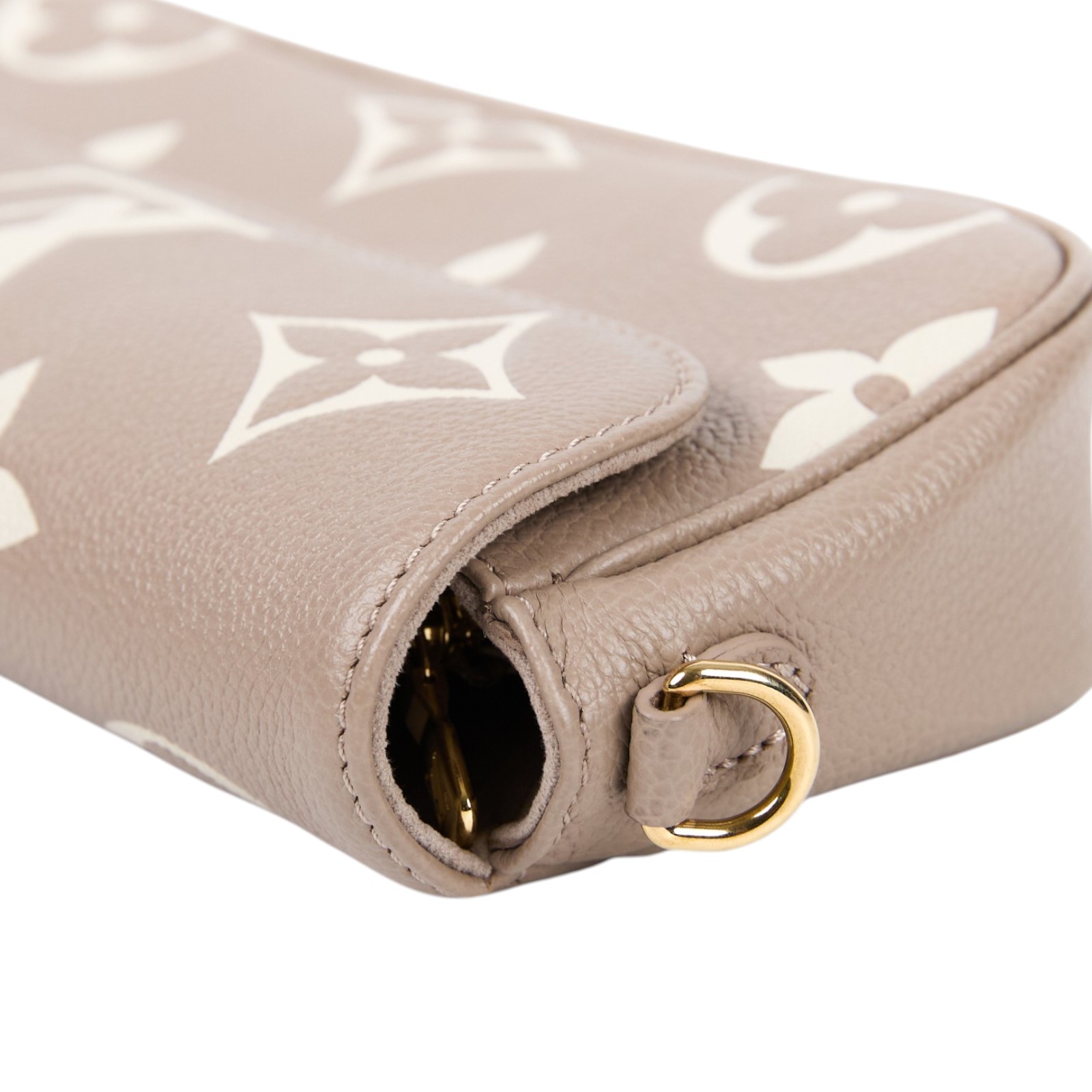 路易威登 LOUIS VUITTON Wallet on Chain Ivy 壓花牛皮 肩背錢包 斑鳩灰色 奶油色 M82211 晶片款  防塵袋/背帶2