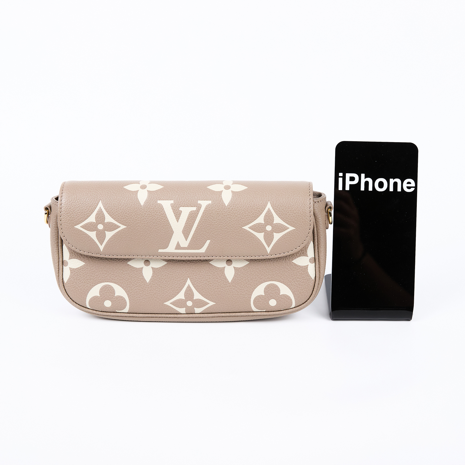 路易威登 LOUIS VUITTON Wallet on Chain Ivy 壓花牛皮 肩背錢包 斑鳩灰色 奶油色 M82211 晶片款  防塵袋/背帶2