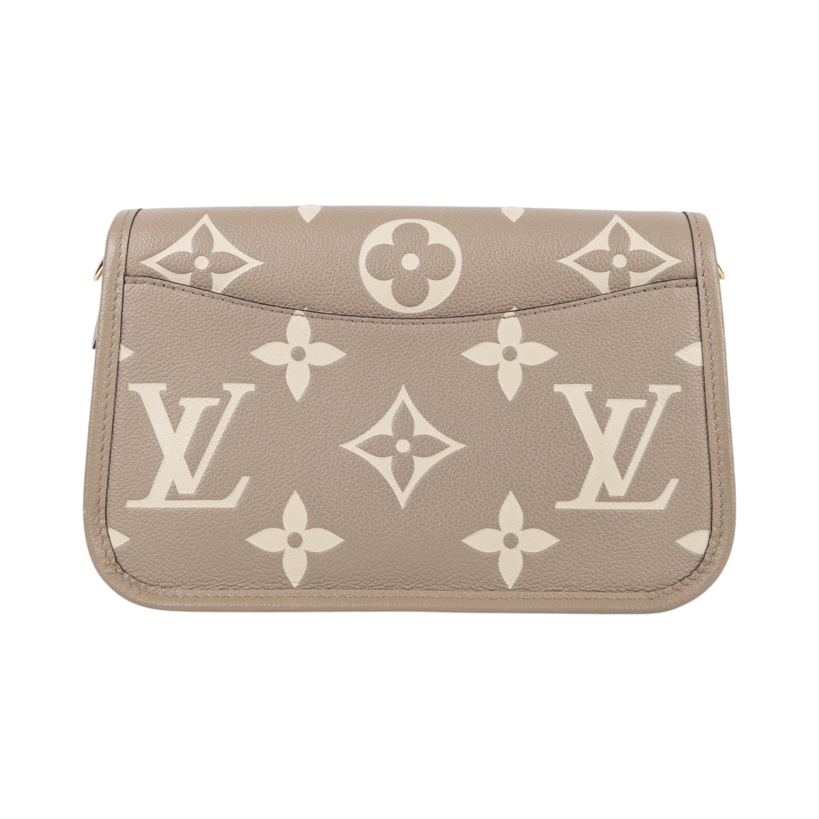 路易威登 LOUIS VUITTON Diane 腋下包法棍 單肩背包 斑鳩灰 奶油色 M46583 晶片款  原廠盒子/防塵袋/背帶2/國外購買證明