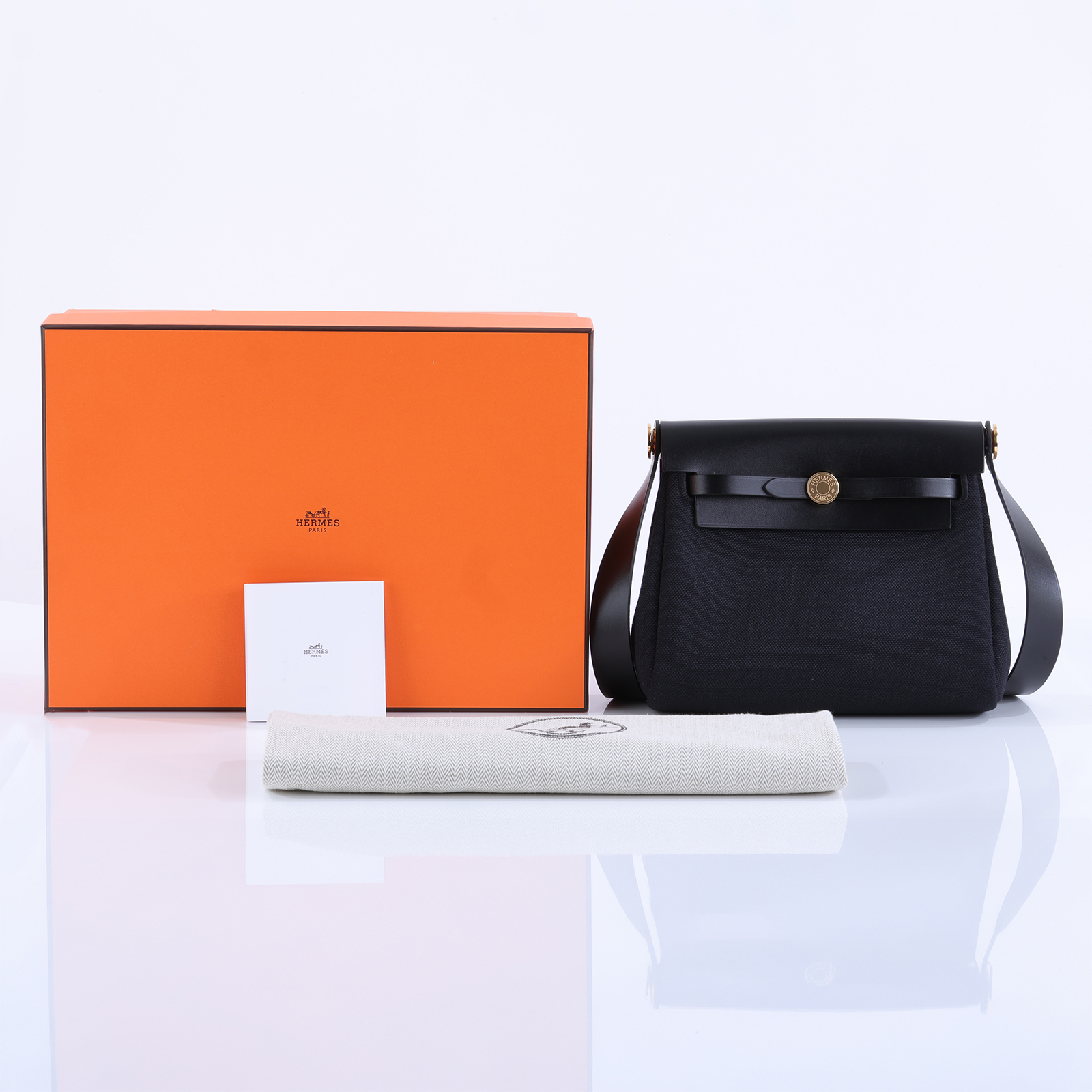 愛馬仕 Hermes Herbag Zip 20 HER20 W刻 W刻 黑金HERBAG20 防塵袋/原廠盒子