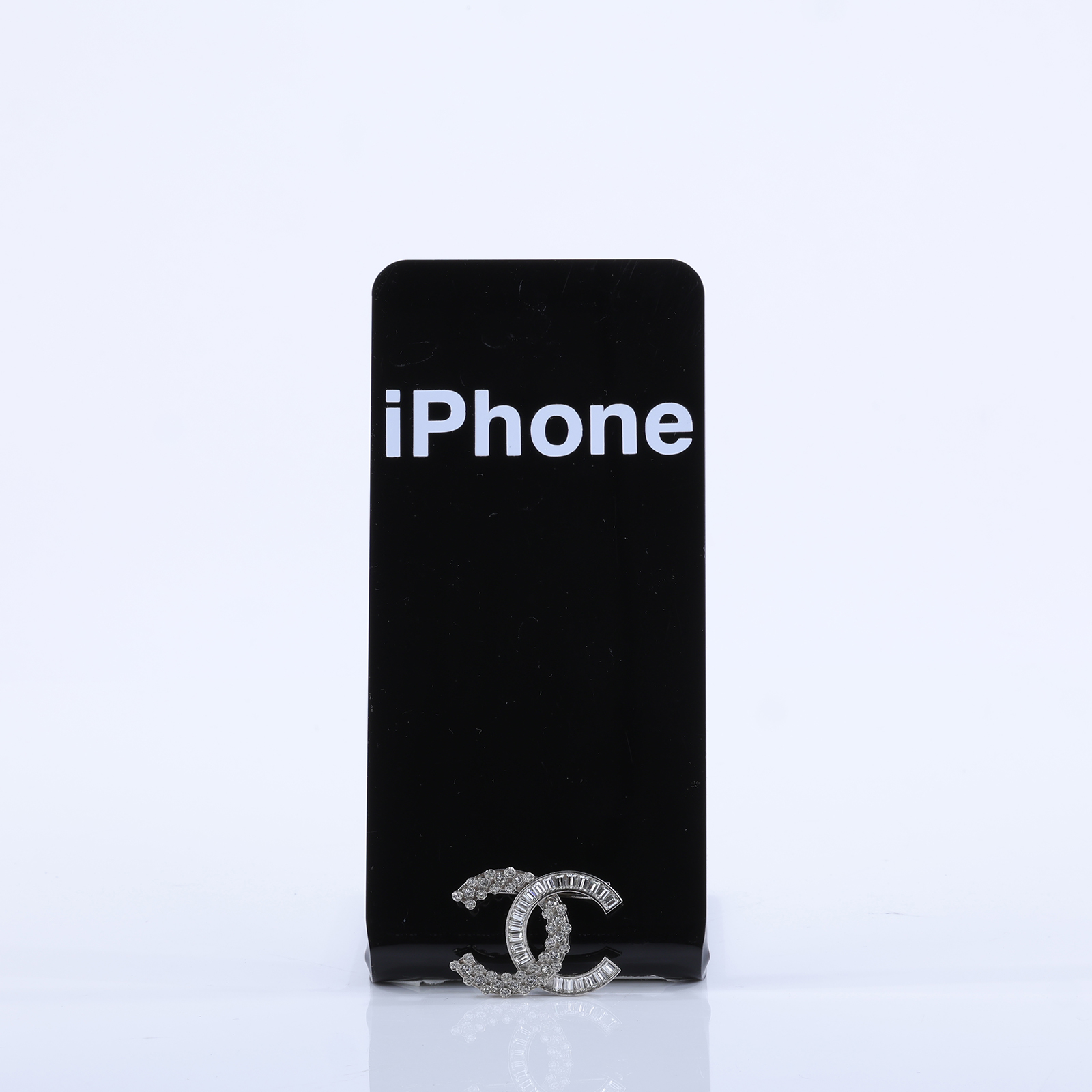 香奈兒 CHANEL CC Logo 胸針 配飾 B18P 銀水鑽雙C胸針 原廠盒子
