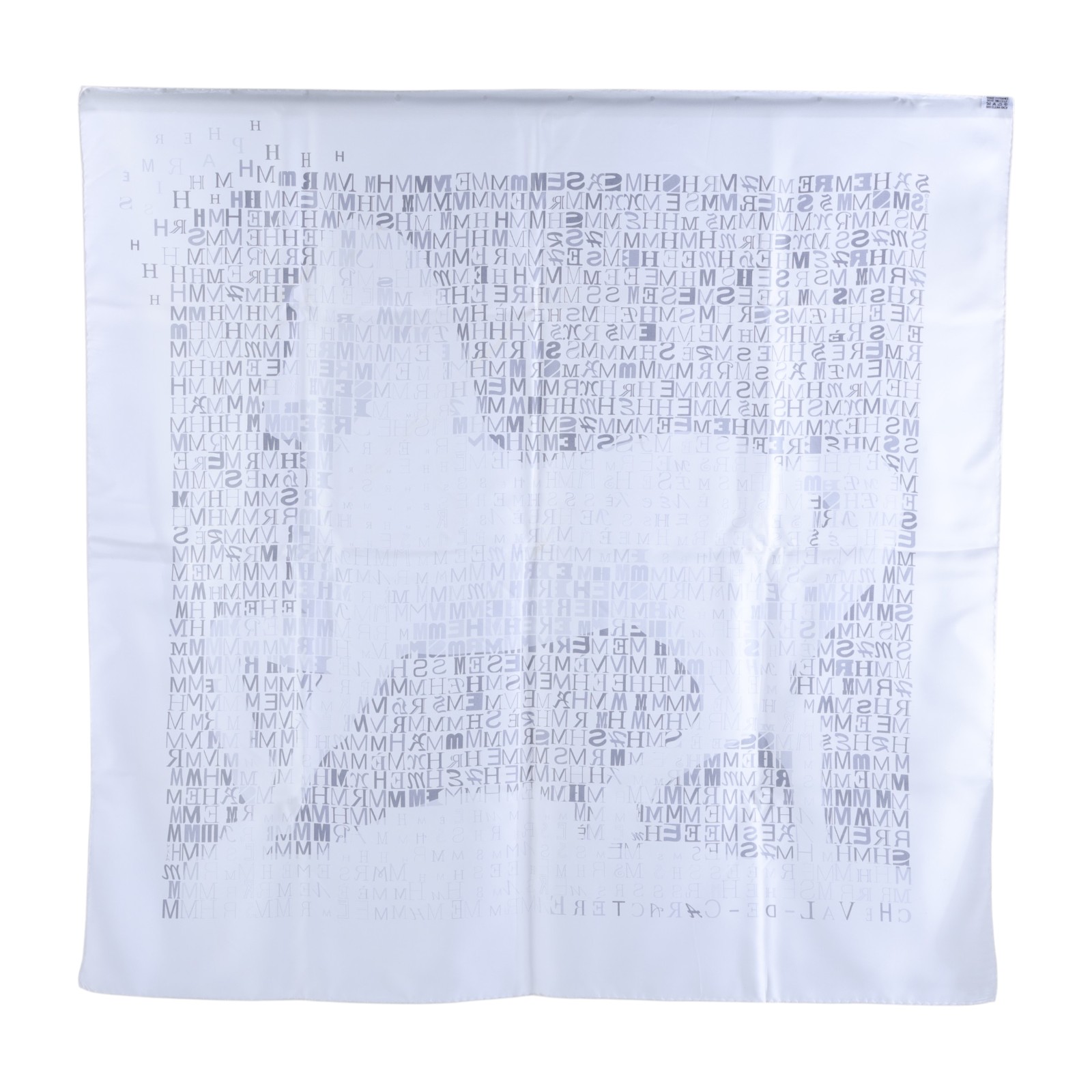 愛馬仕 Hermes Silk Carré 90 絲巾   黑白LOGO買賽克馬90 原廠盒子