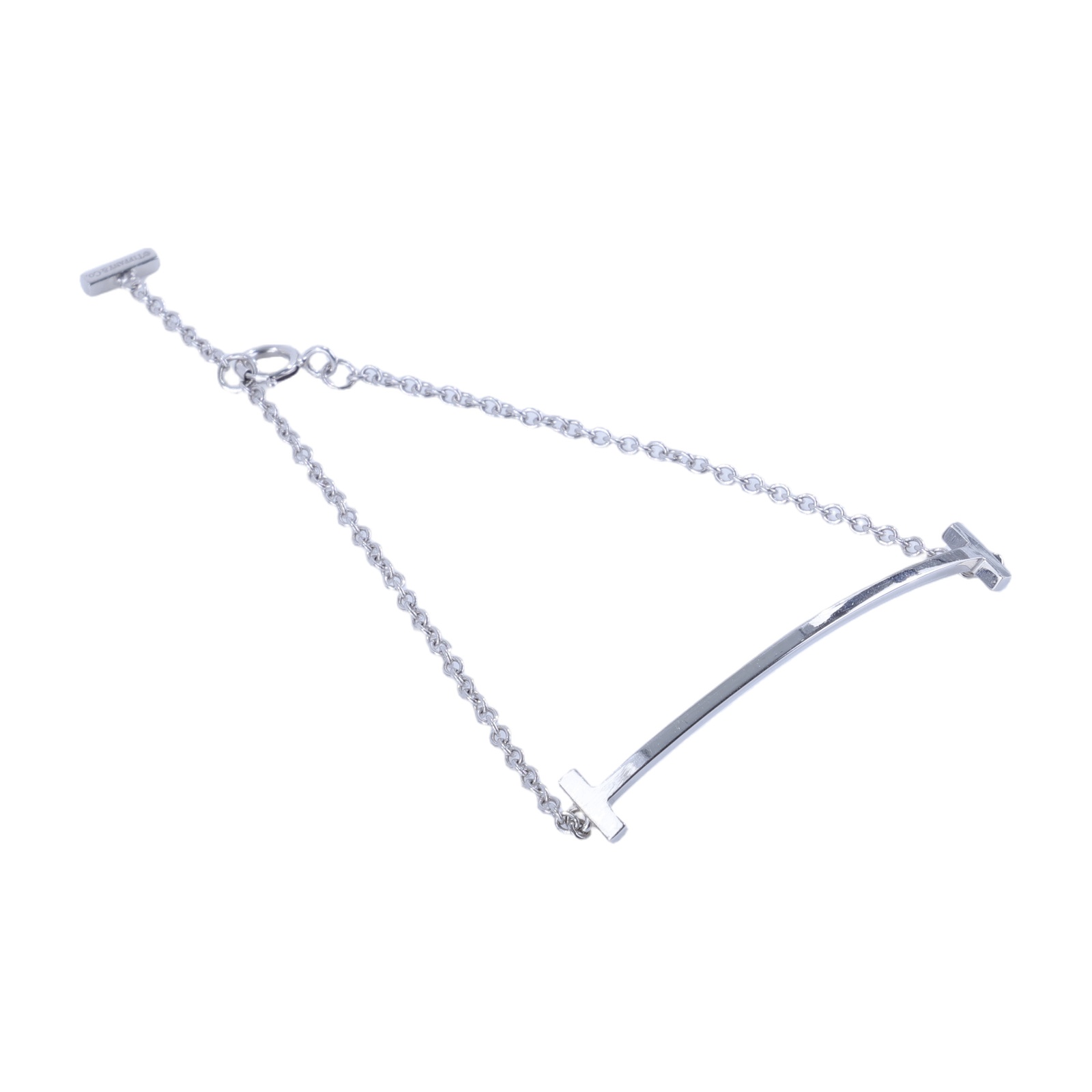 蒂芙尼 TIFFANY＆CO. T Smile 白金手鍊 中號 60150771 WG T SMILE手鍊 小號 原廠盒子/防塵袋