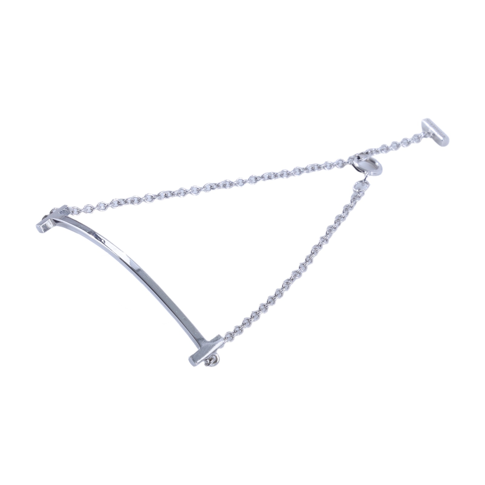 蒂芙尼 TIFFANY＆CO. T Smile 白金手鍊 中號 60150771 WG T SMILE手鍊 小號 原廠盒子/防塵袋