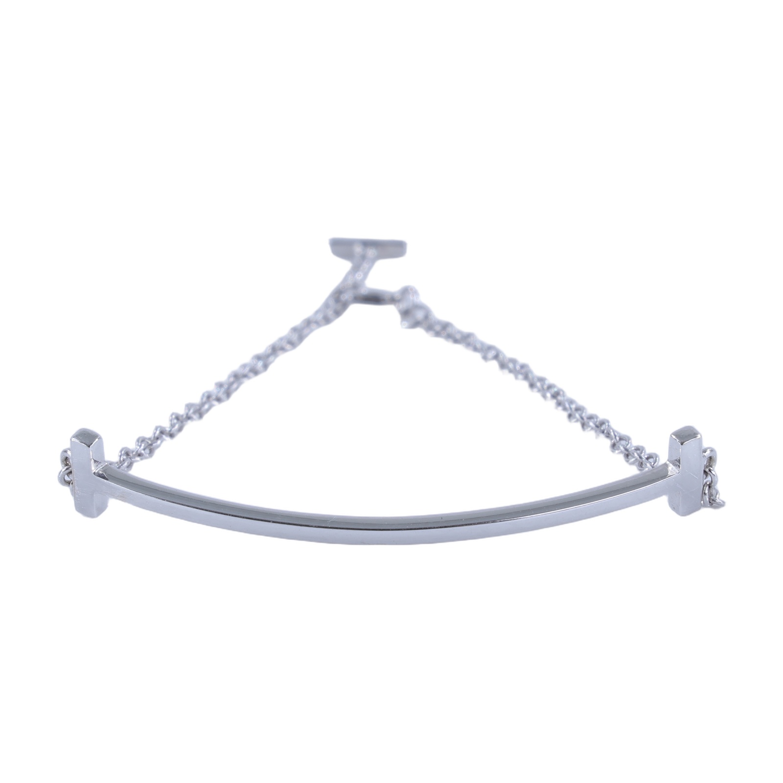 蒂芙尼 TIFFANY＆CO. T Smile 白金手鍊 中號 60150771 WG T SMILE手鍊 小號 原廠盒子/防塵袋