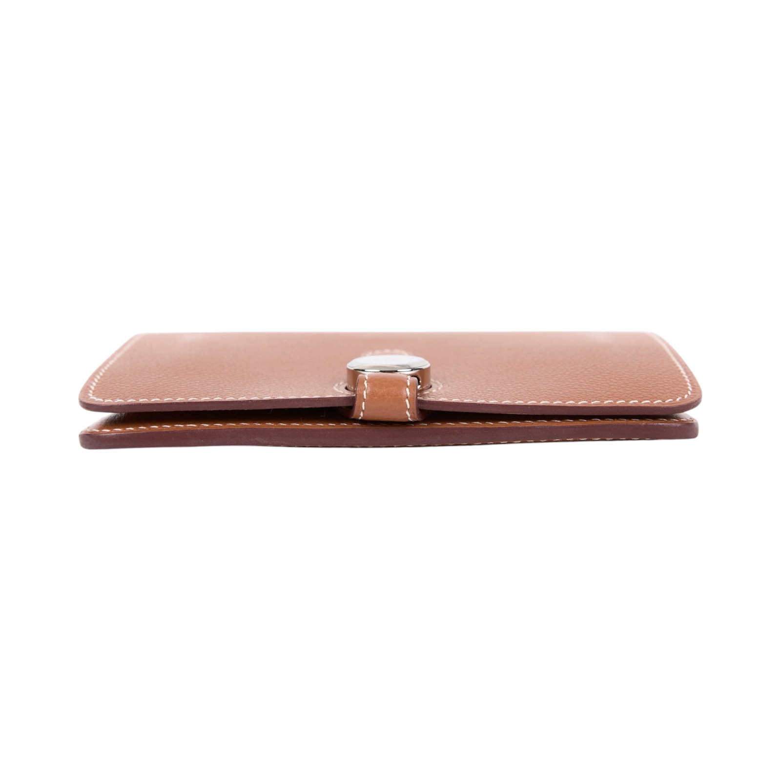愛馬仕 Hermes Dogon 錢包 短夾 銀色五金 金棕色 H066382CK37 /U NN 011 GP  原廠盒子/購買證明影本